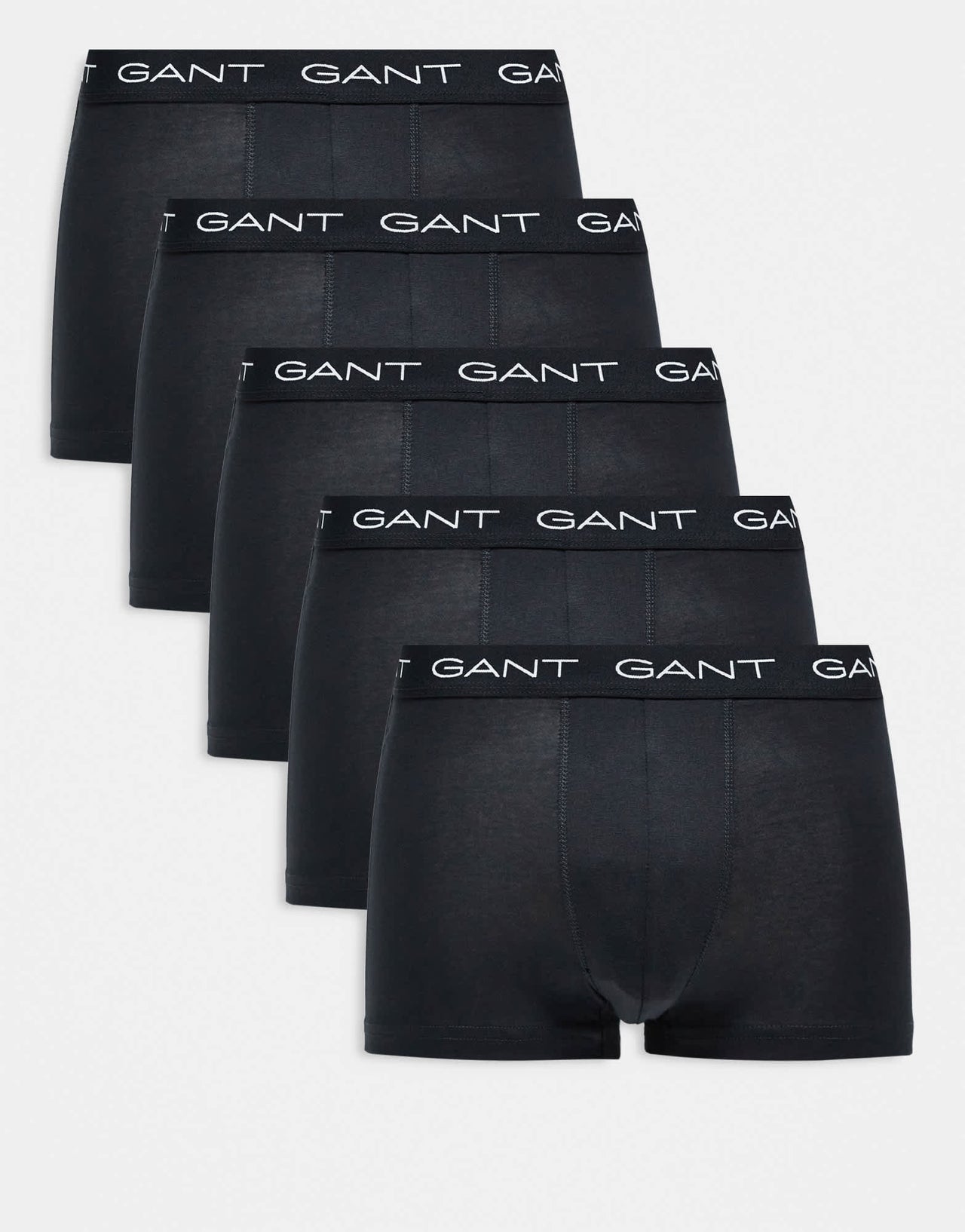 GANT 5 pack trunks with logo waistband in black - ASOS Sample Sale