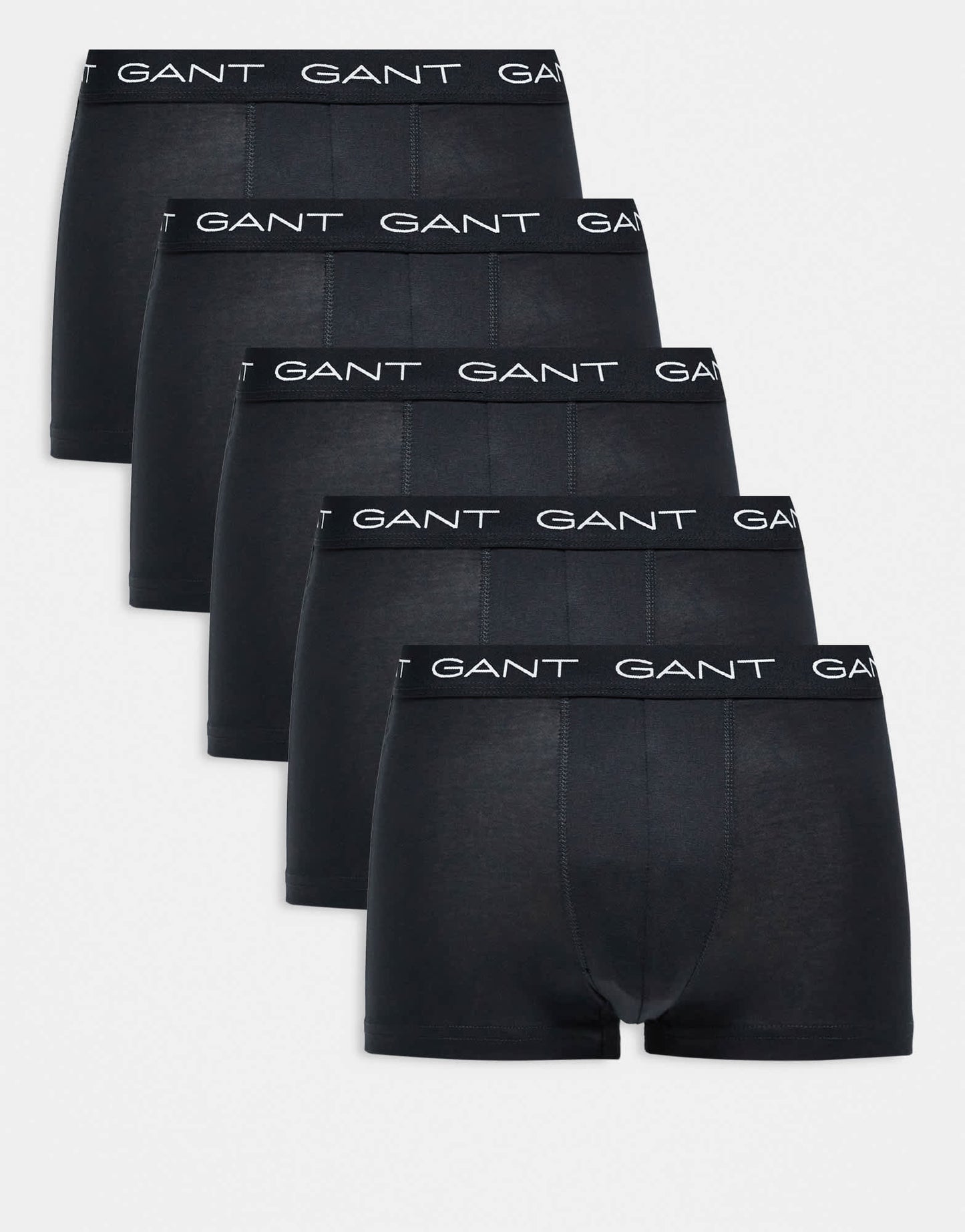 GANT 5 pack trunks with logo waistband in black - ASOS Sample Sale