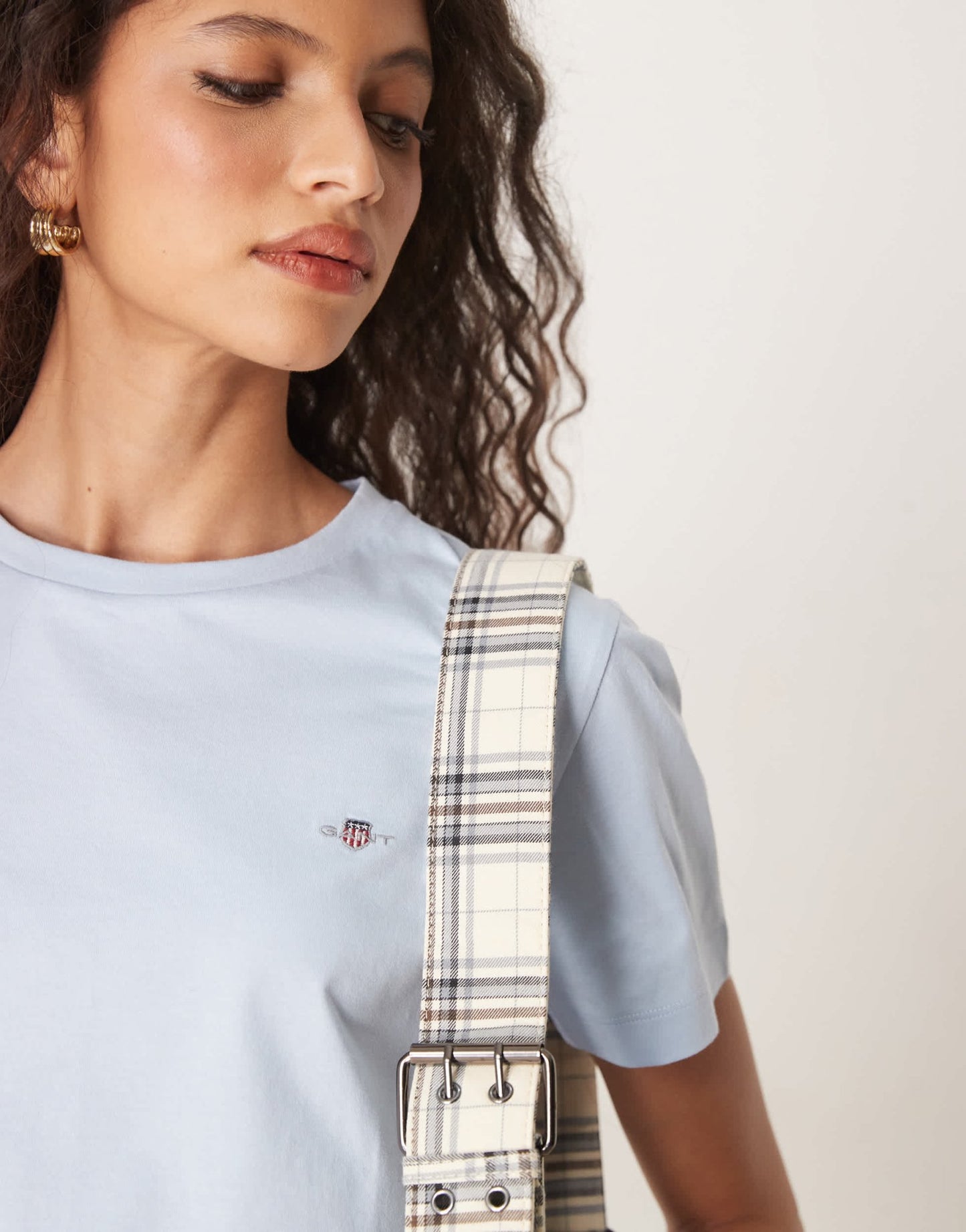 GANT regular fit shield logo t-shirt in light blue - ASOS Sample Sale