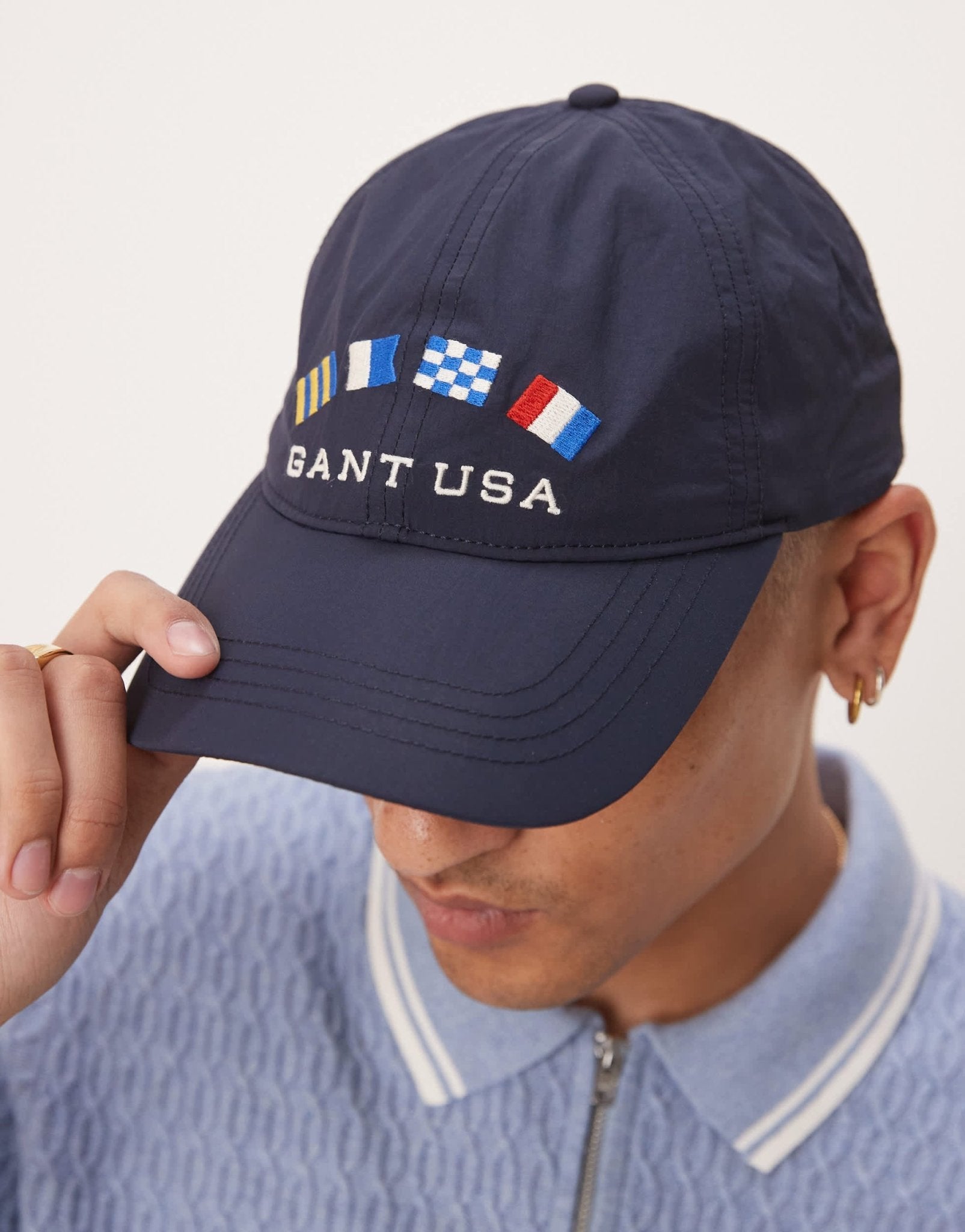 GANT USA flag logo baseball cap in navy - ASOS Sample Sale