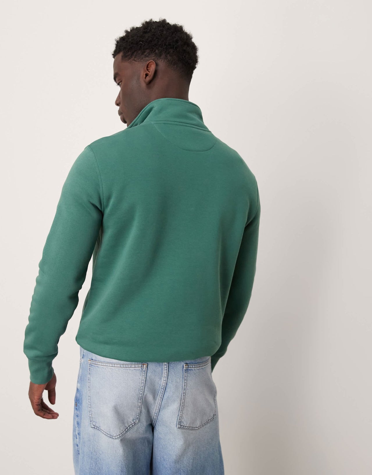 GANT varsity logo half zip sweatshirt in green - ASOS Sample Sale
