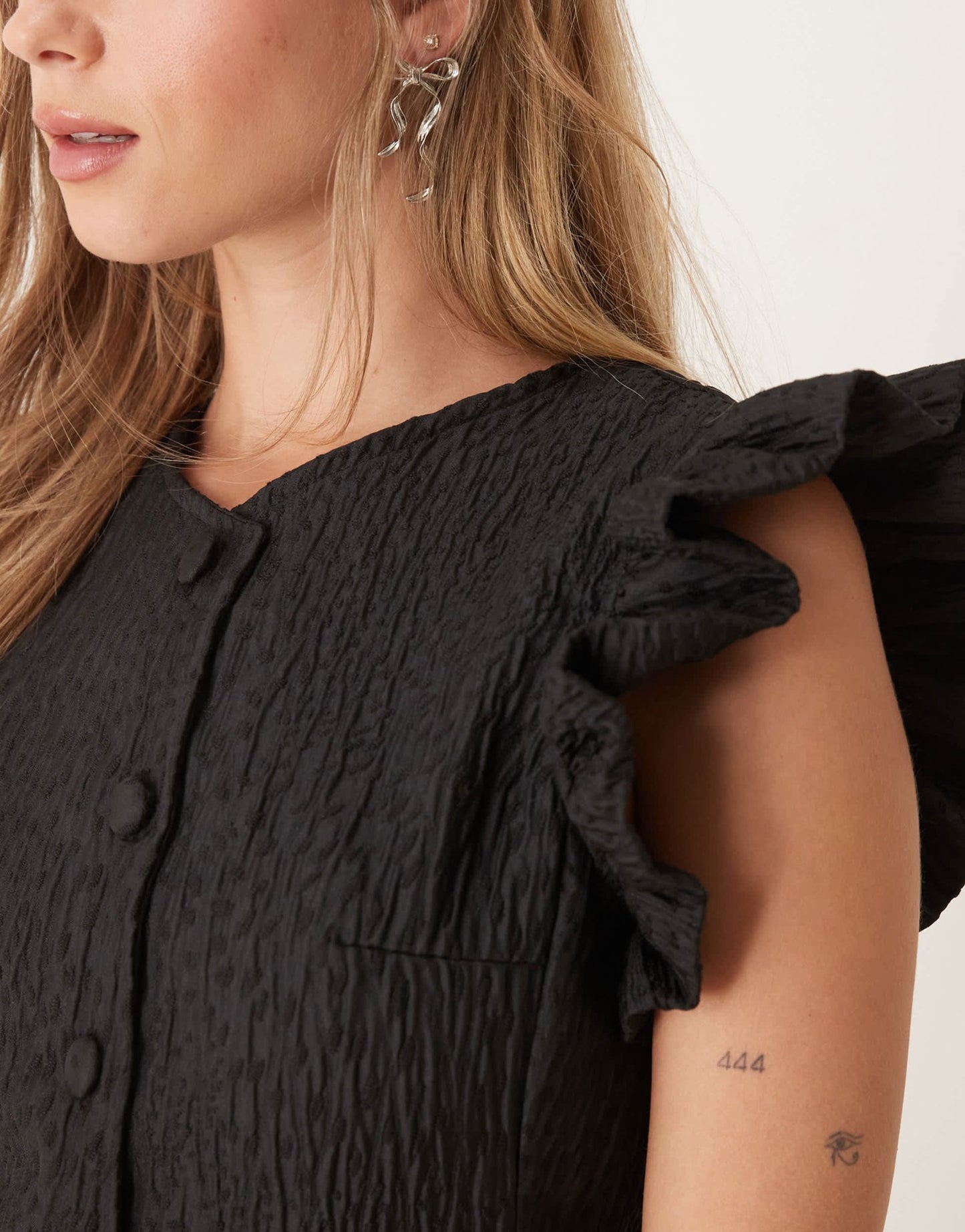 Ghospell jacquard mini dress in black - ASOS Sample Sale