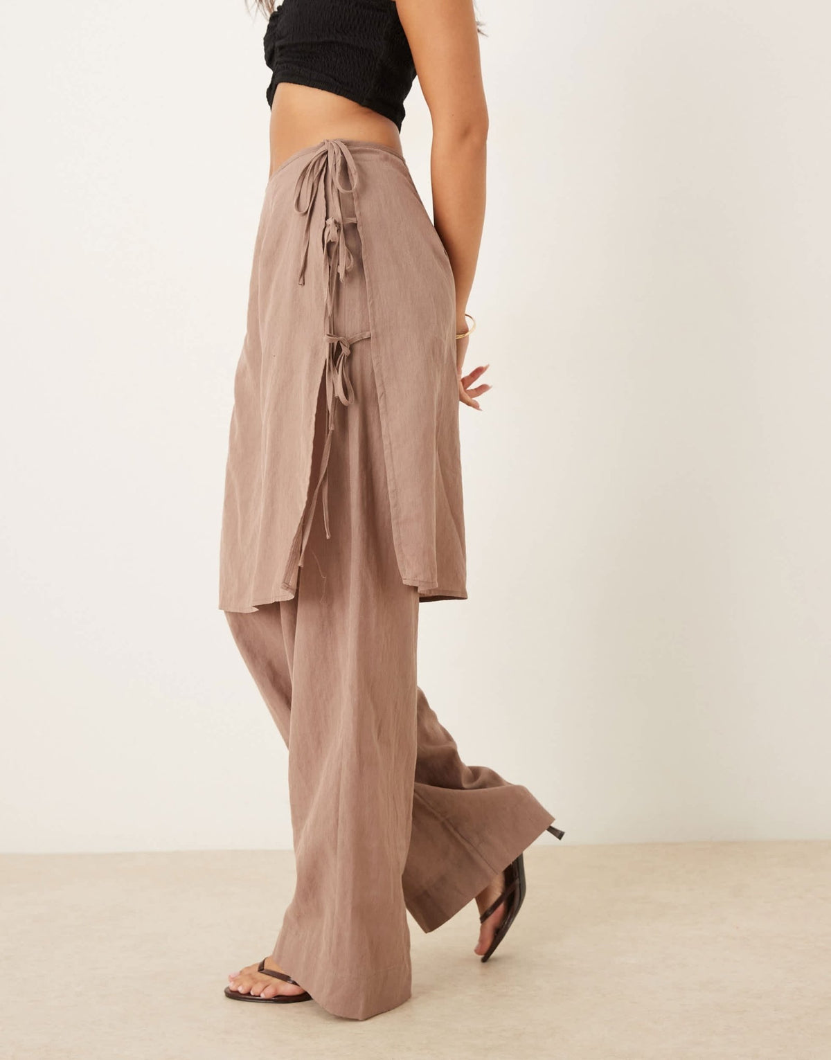 Ghospell overskirt trouser in mocha - ASOS Sample Sale