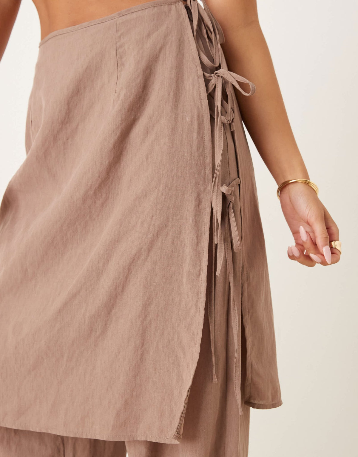 Ghospell overskirt trouser in mocha - ASOS Sample Sale