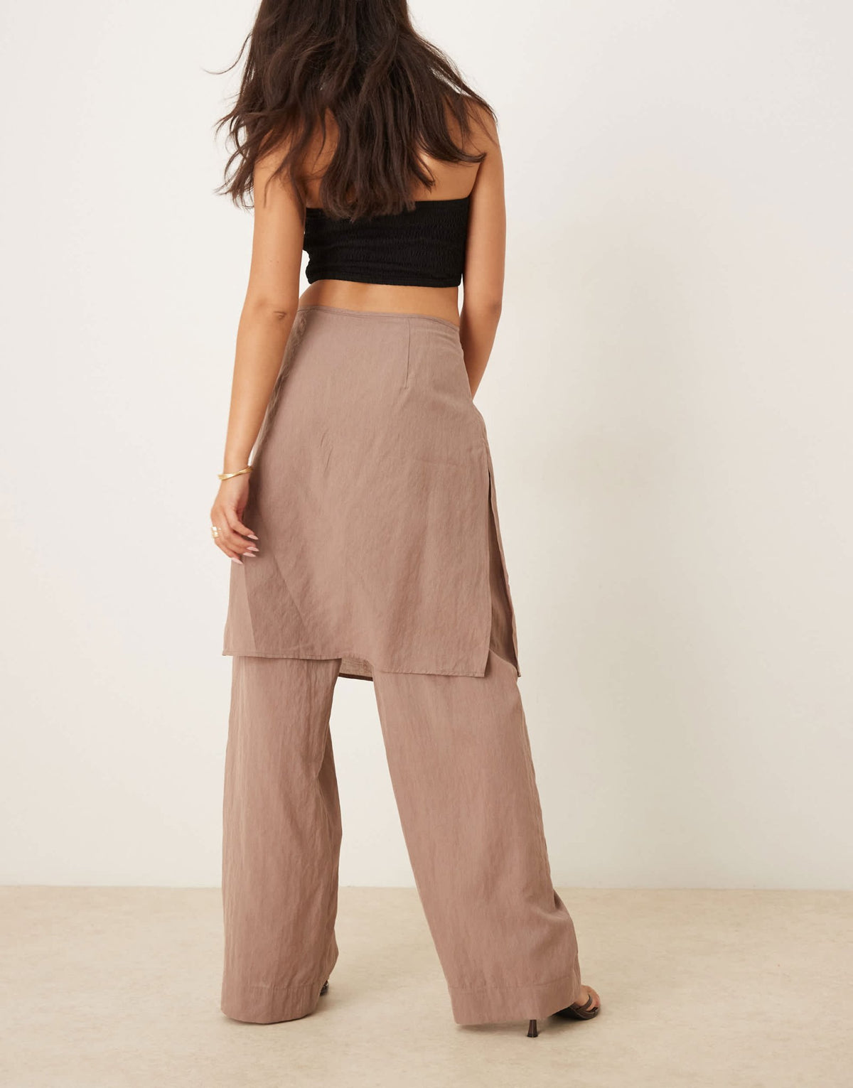 Ghospell overskirt trouser in mocha - ASOS Sample Sale