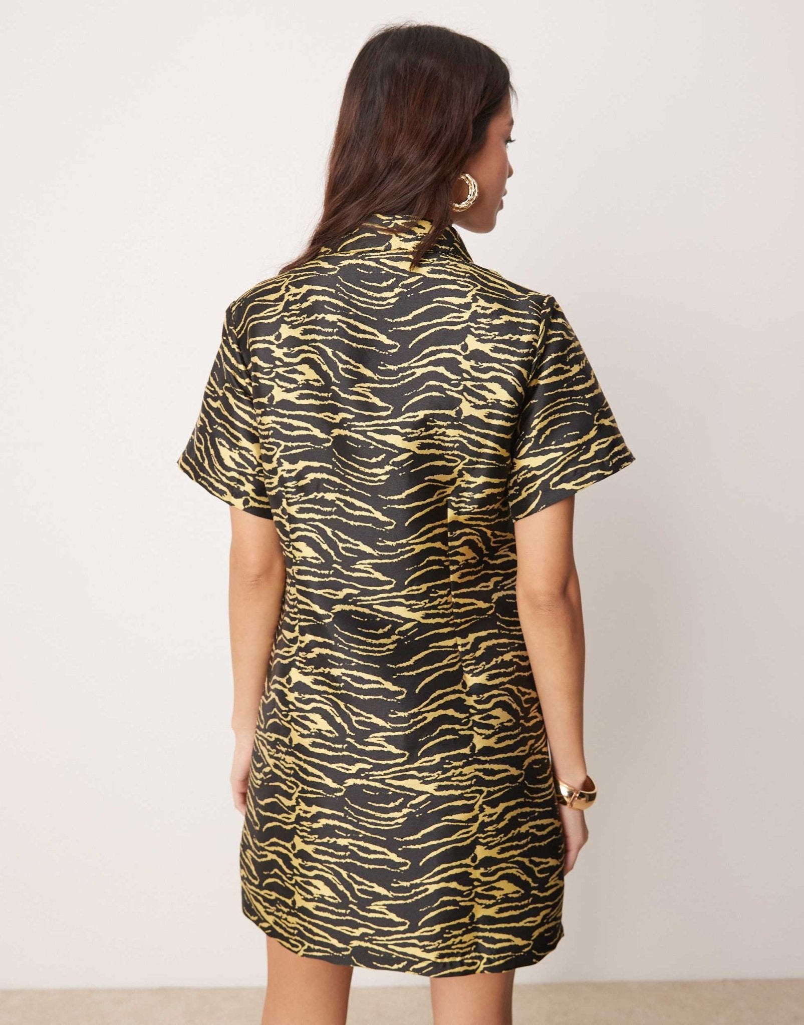 Ghospell zebra print mini dress in black - ASOS Sample Sale