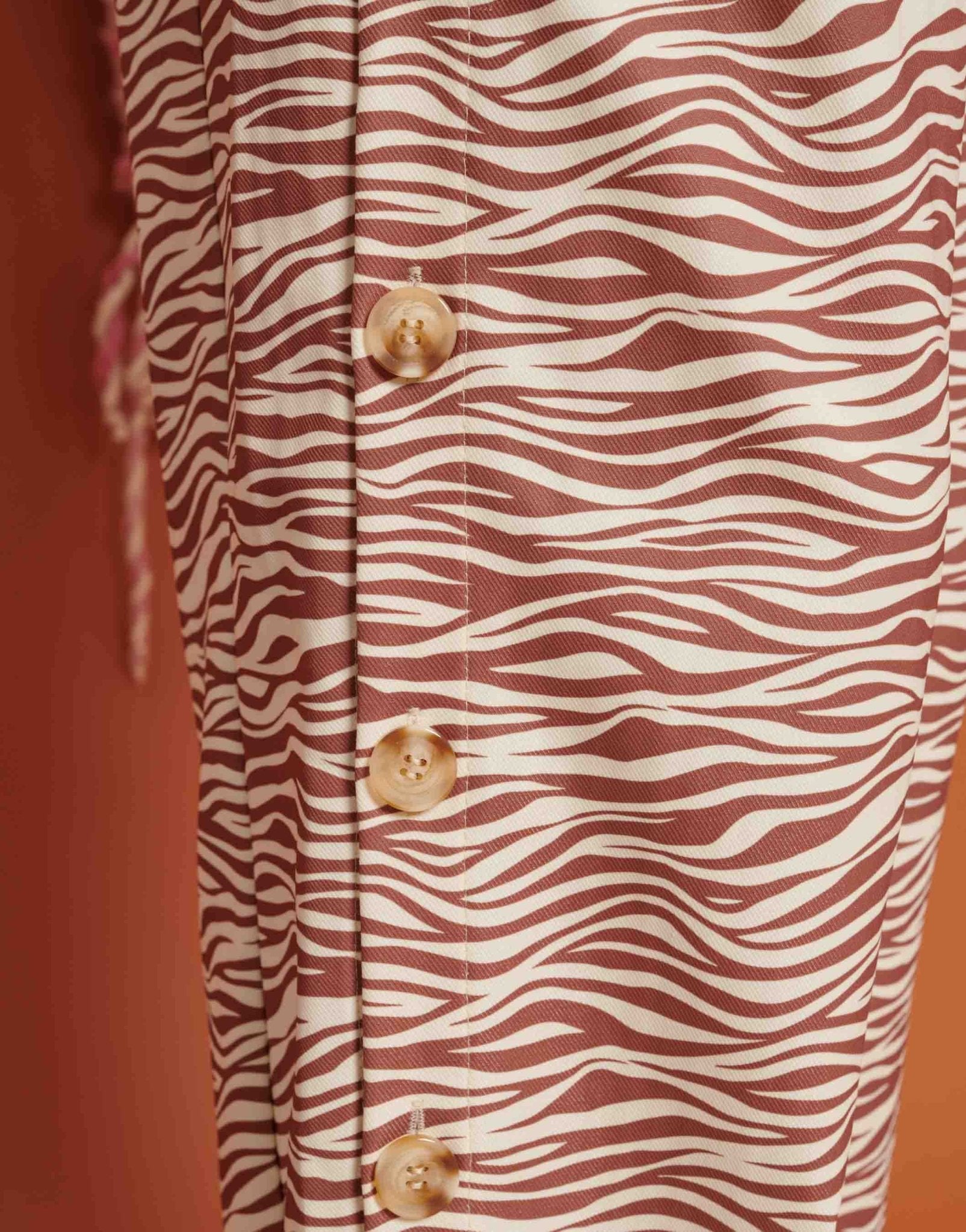 Ghospell zebra wide leg trousers in light brown co - ord - ASOS Sample Sale