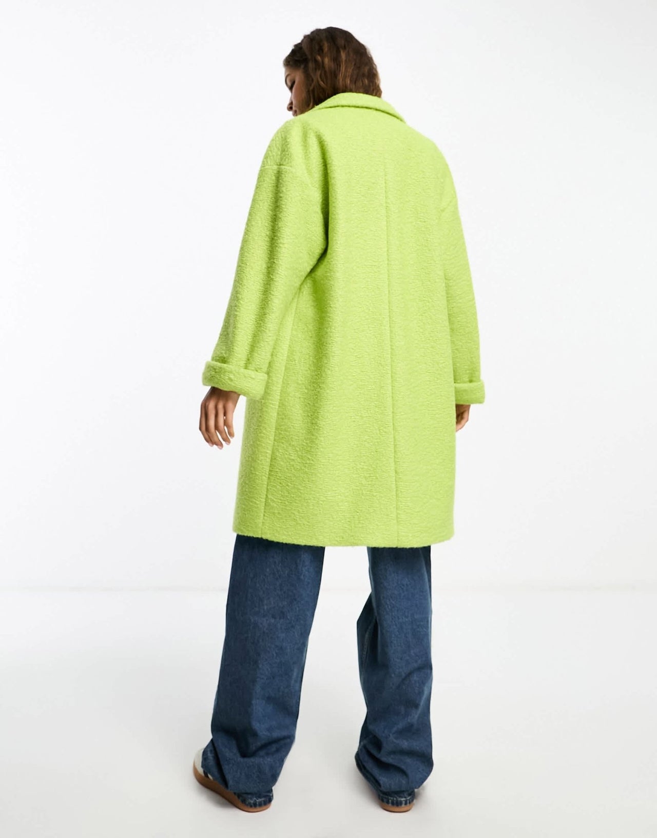 Gianni Feraud smart coat in lime green - ASOS Sample Sale
