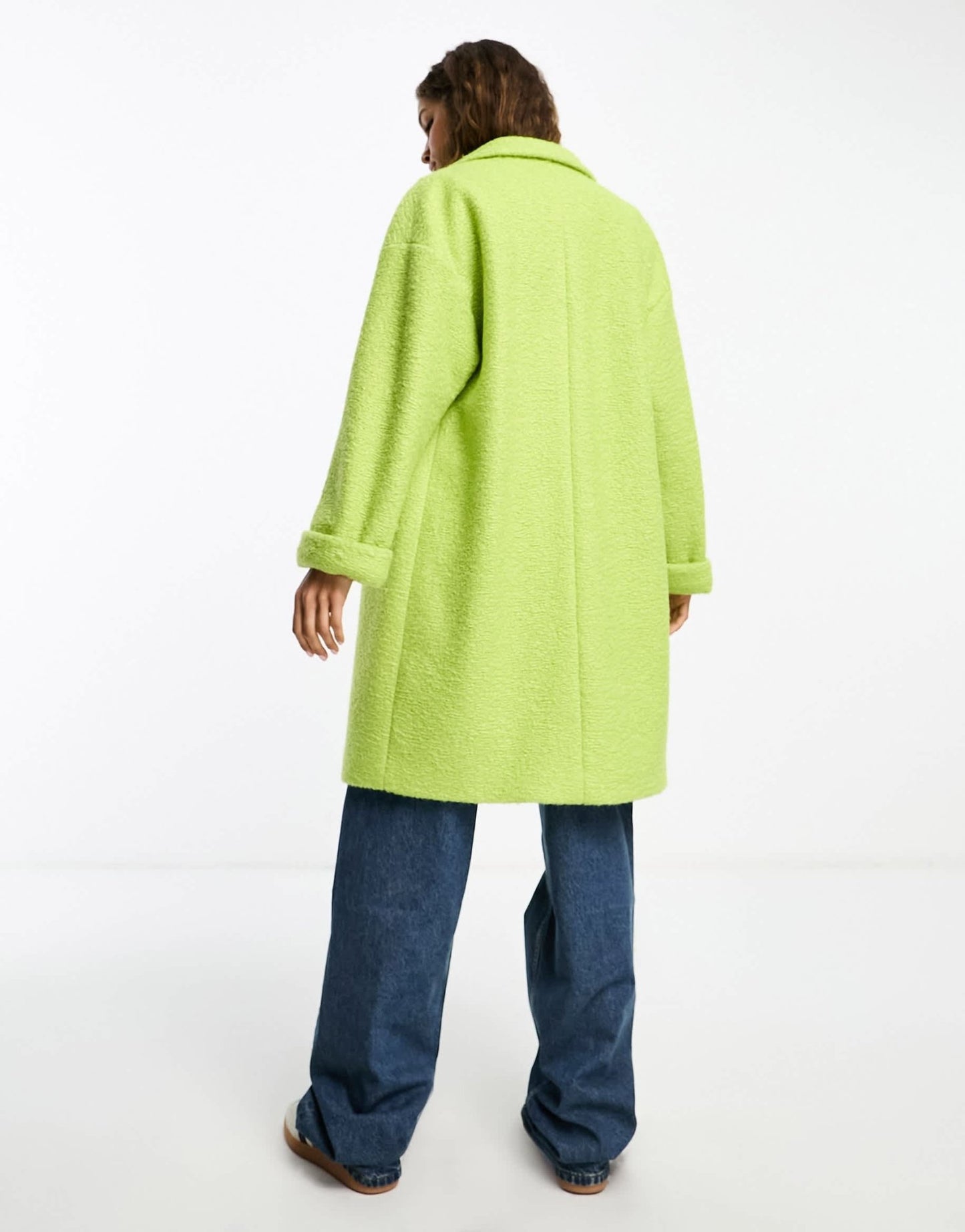 Gianni Feraud smart coat in lime green - ASOS Sample Sale