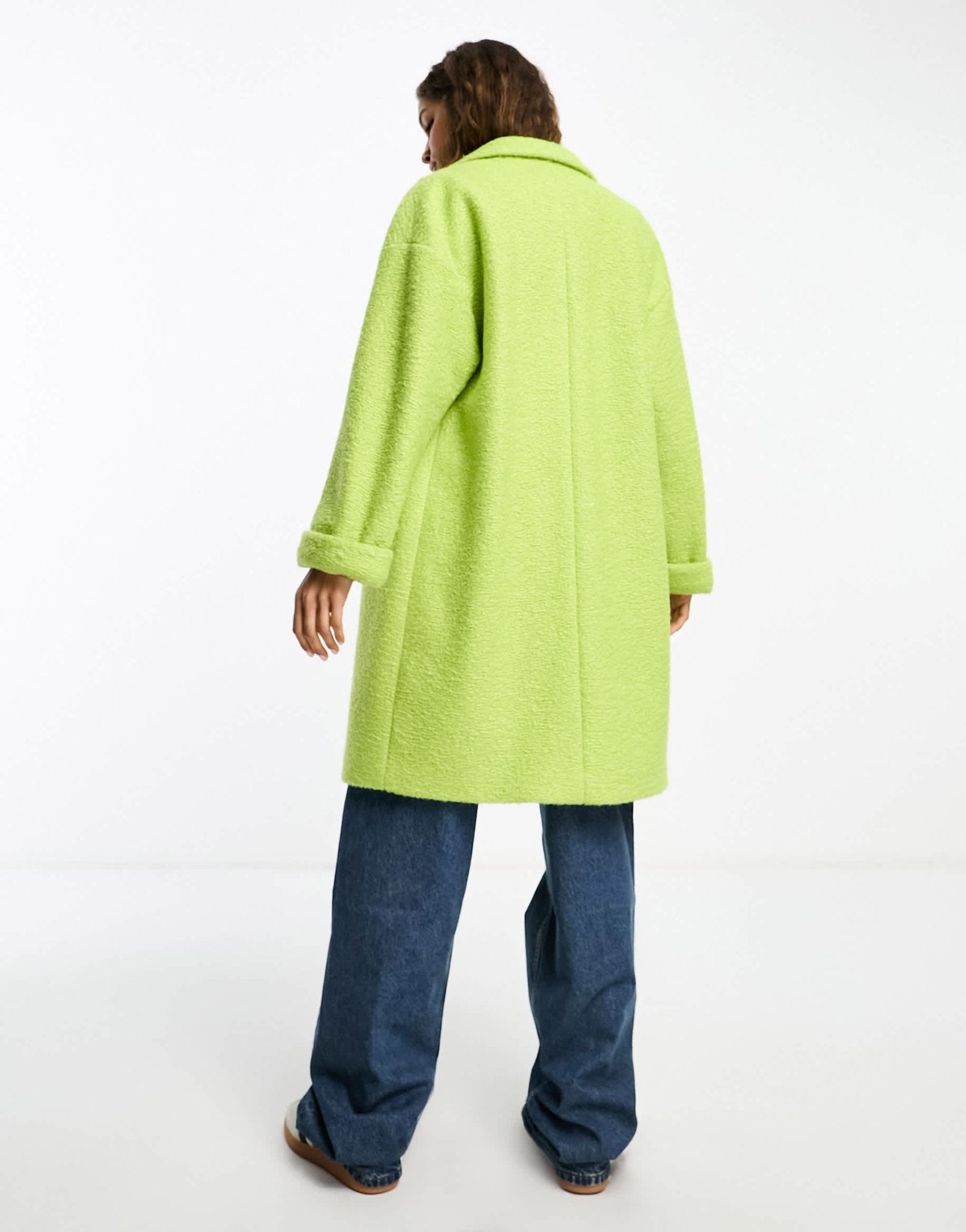 Gianni Feraud smart coat in lime green - ASOS Sample Sale
