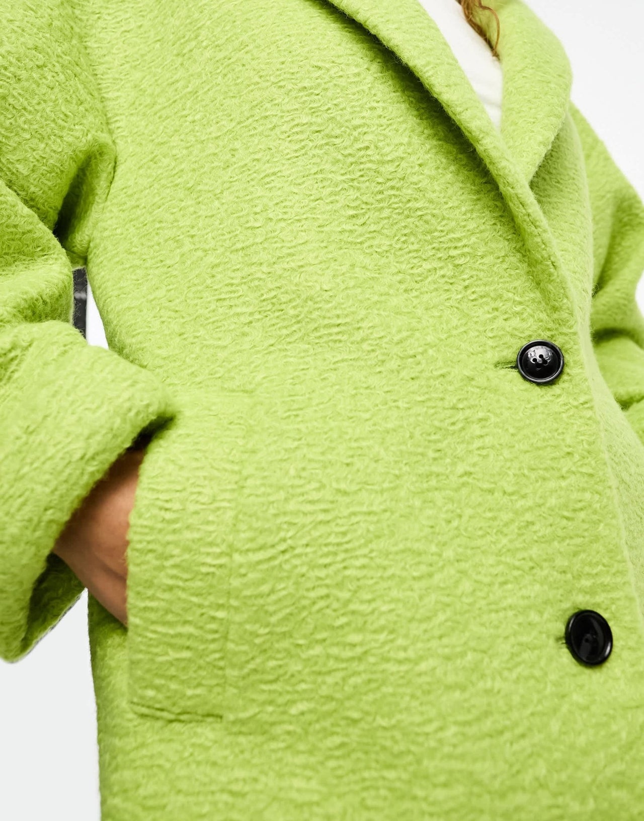 Gianni Feraud smart coat in lime green - ASOS Sample Sale