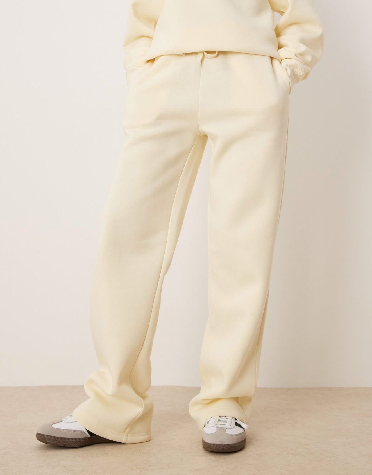 Gina Tricot mix and match straight leg joggers in buttermilk yellow - ASOS Sample Sale
