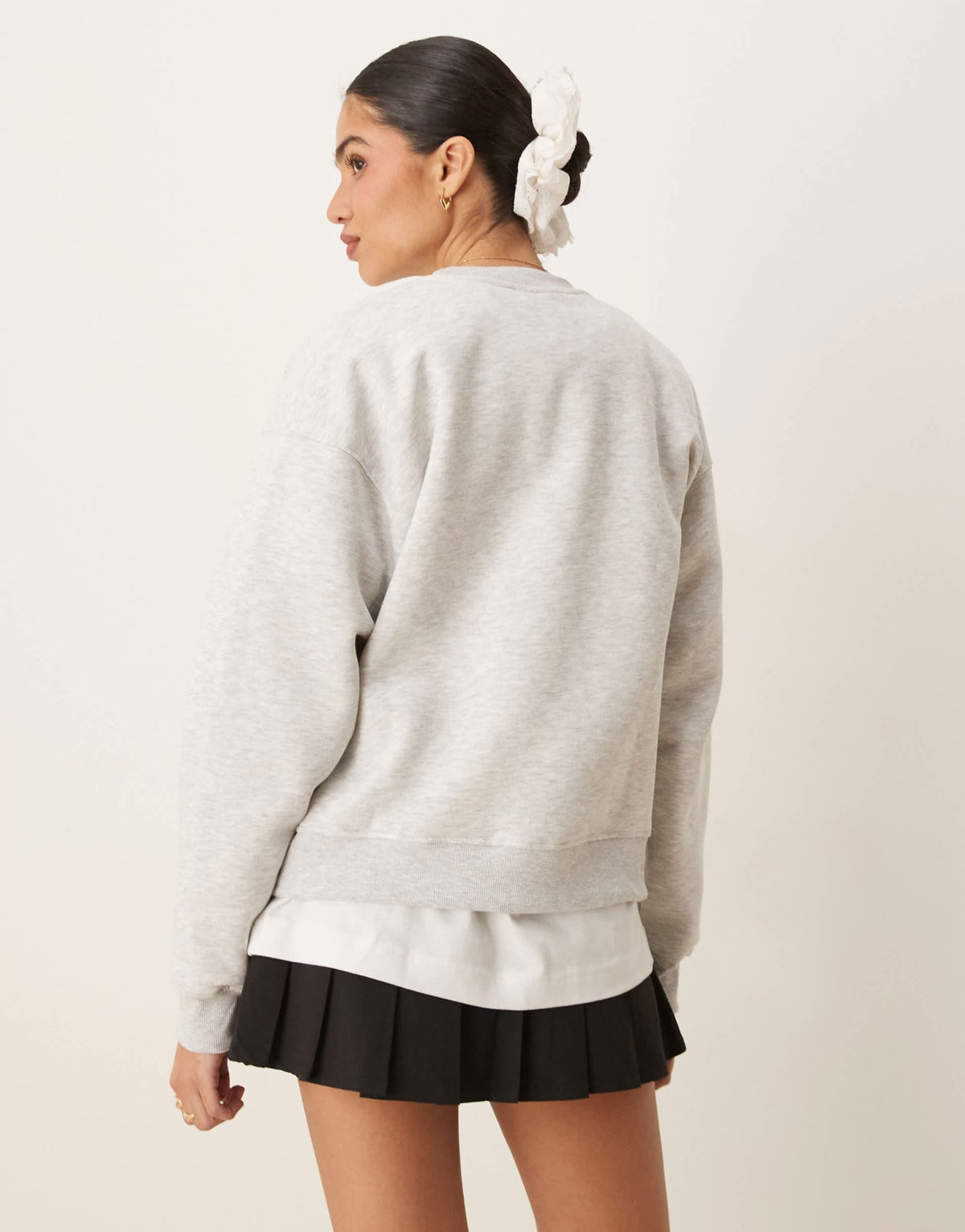 Gina Tricot relaxed sweatshirt in light grey melange - ASOS Sample Sale