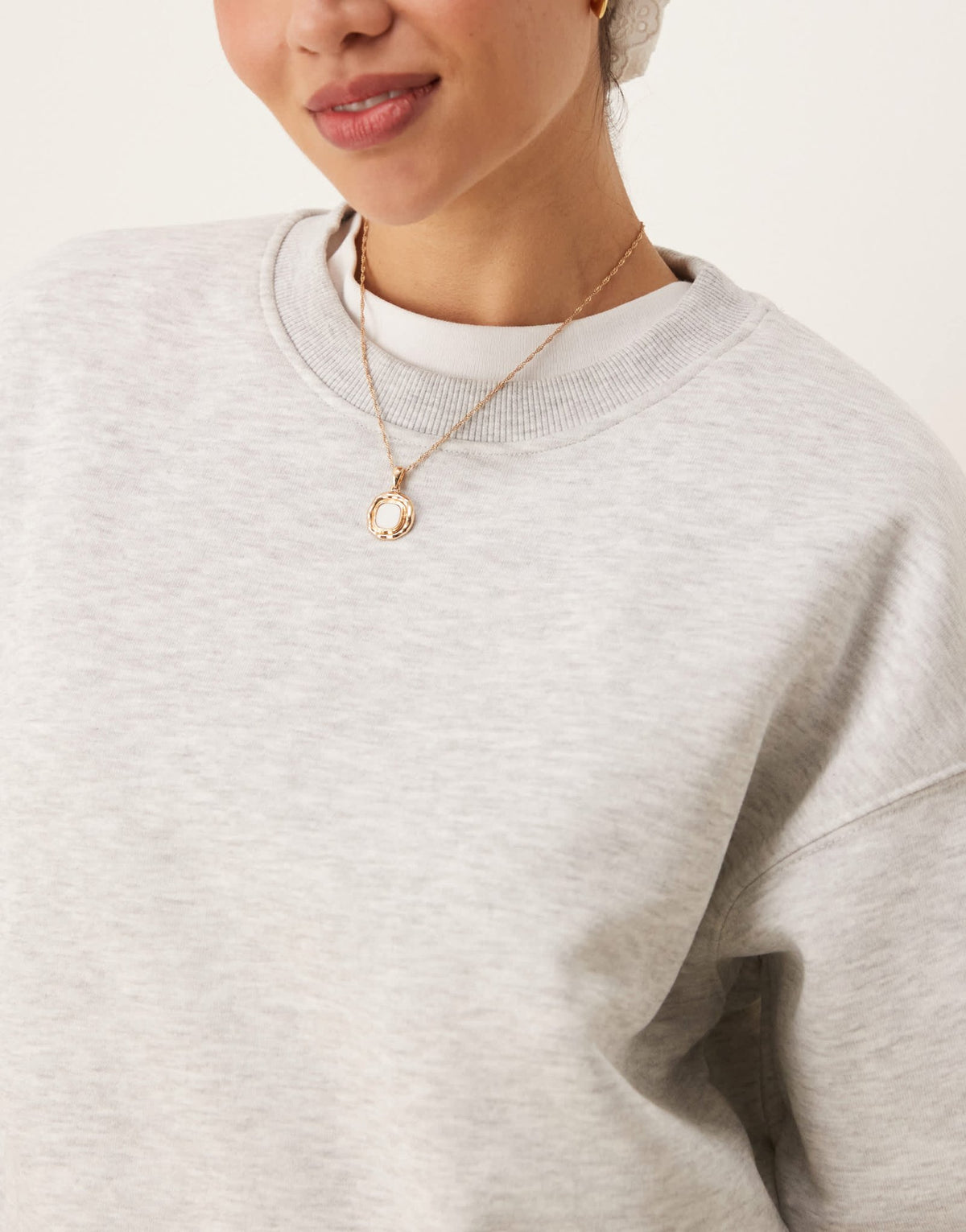 Gina Tricot relaxed sweatshirt in light grey melange - ASOS Sample Sale