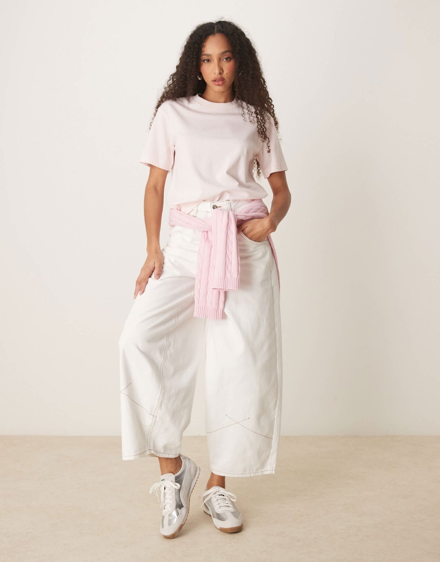 Gina Tricot short sleeve t-shirt in pink - ASOS Sample Sale