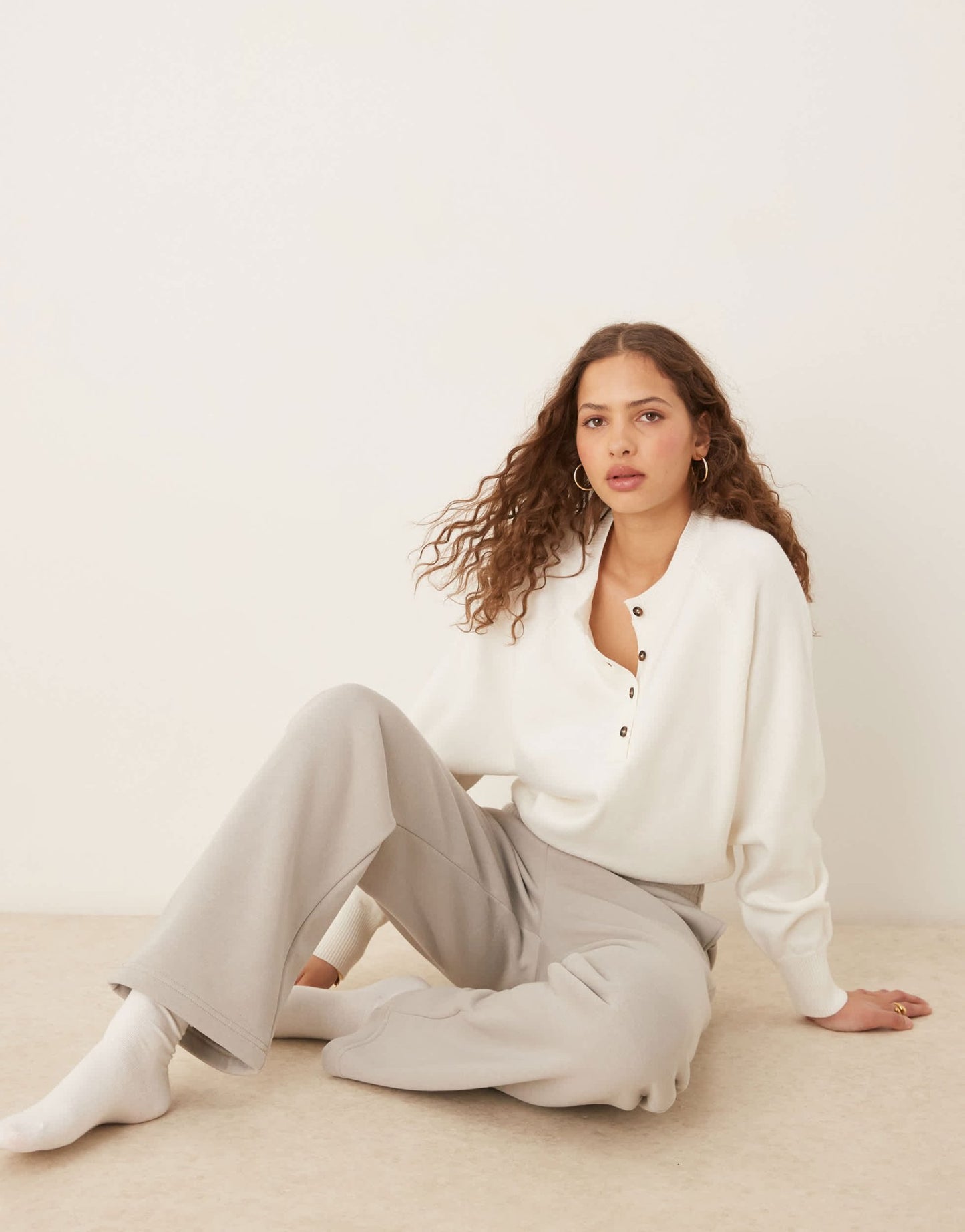 Gina Tricot straight leg joggers in light grey - ASOS Sample Sale