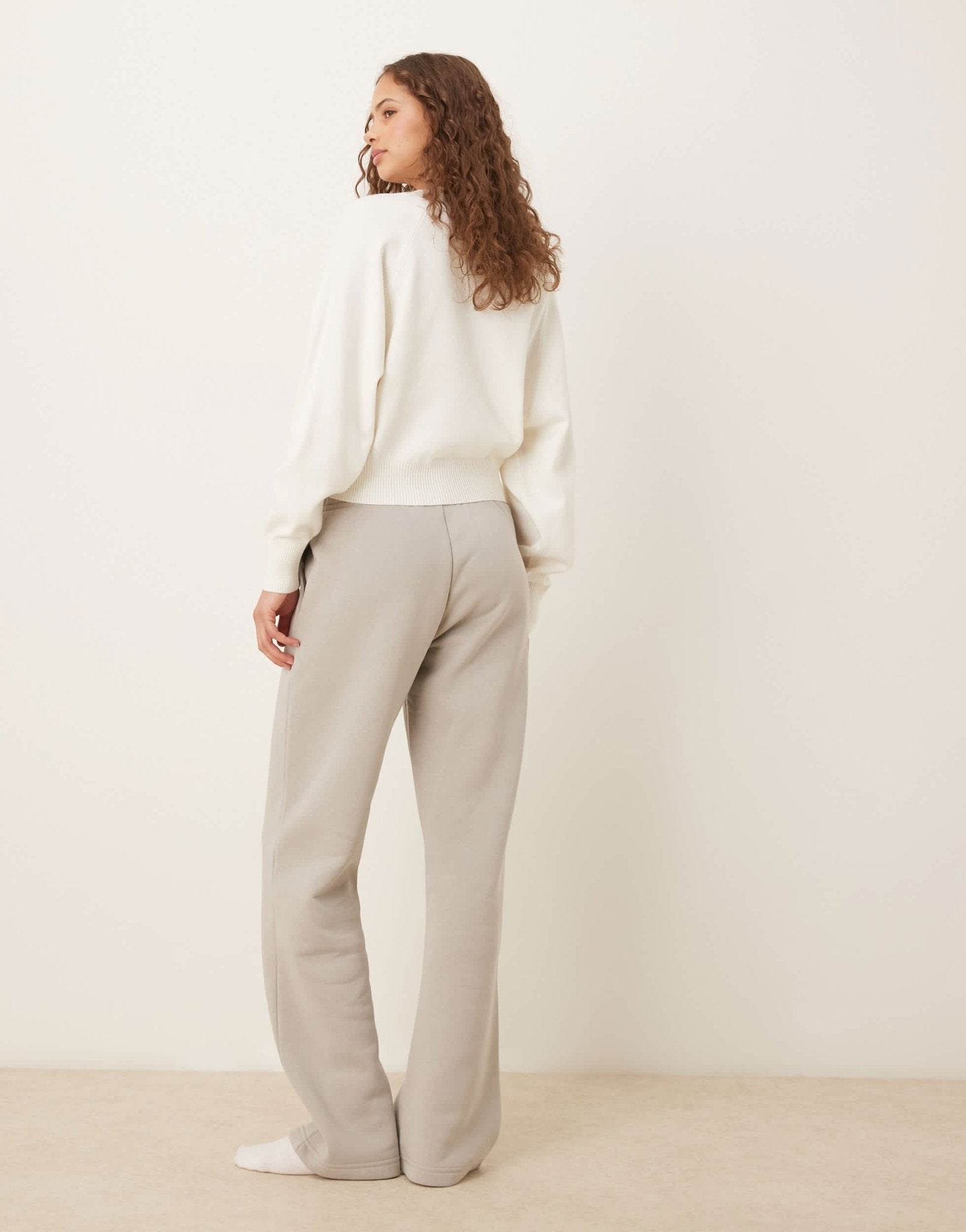 Gina Tricot straight leg joggers in light grey - ASOS Sample Sale