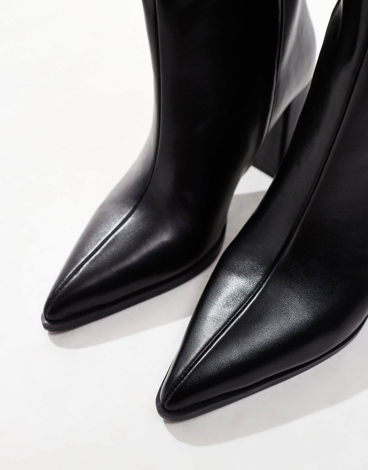 Glamorous pointed knee boots in black - ASOS Sample Sale