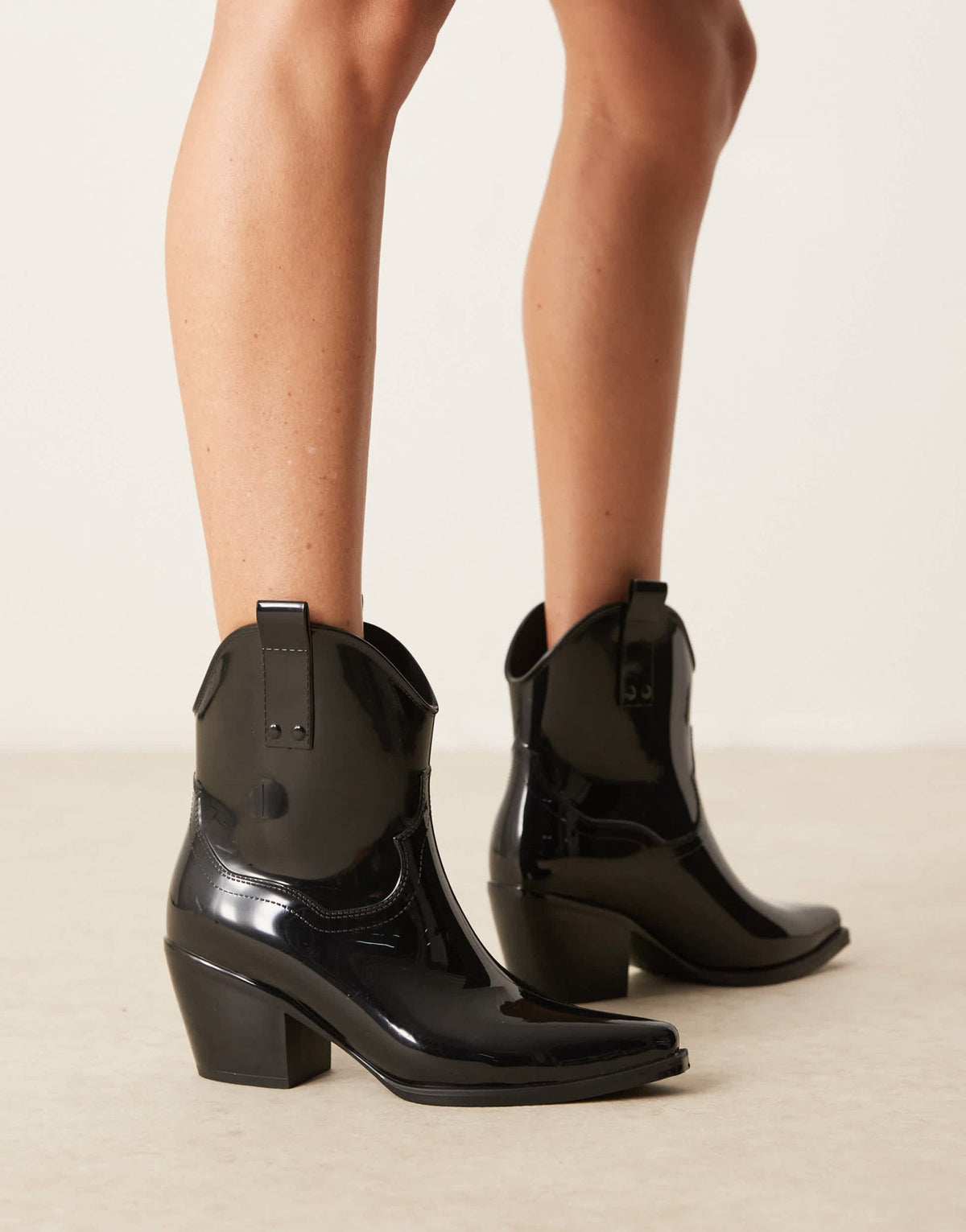 Glamorous welly western boots in black - ASOS Sample Sale