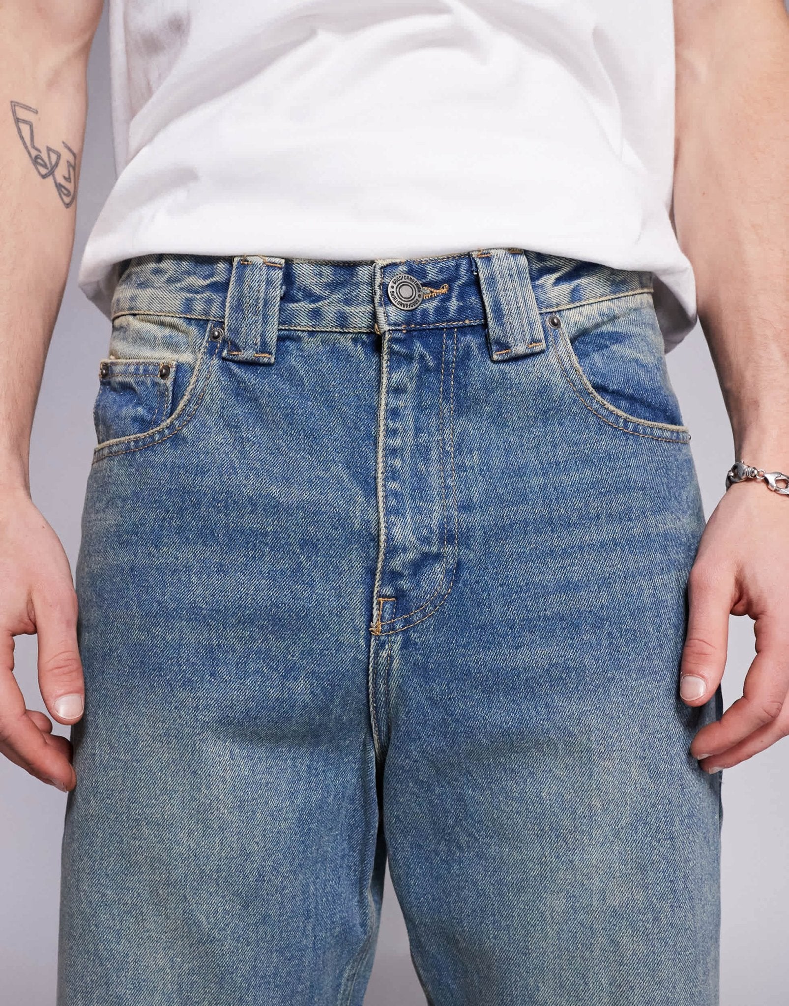 Good For Nothing baggy jeans in blue - ASOS Sample Sale