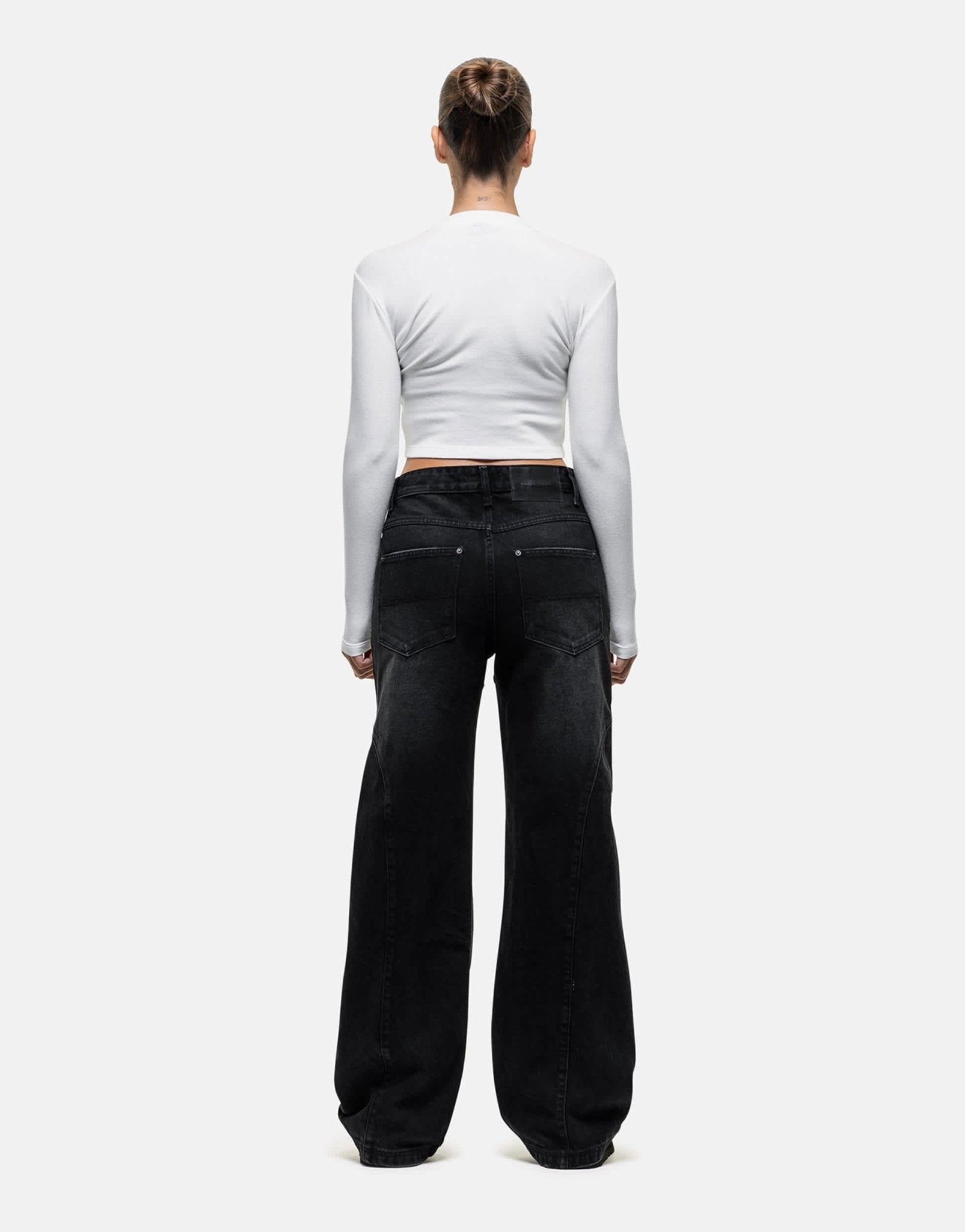 Good For Nothing baggy jeans with seam detail in black wash - ASOS Sample Sale