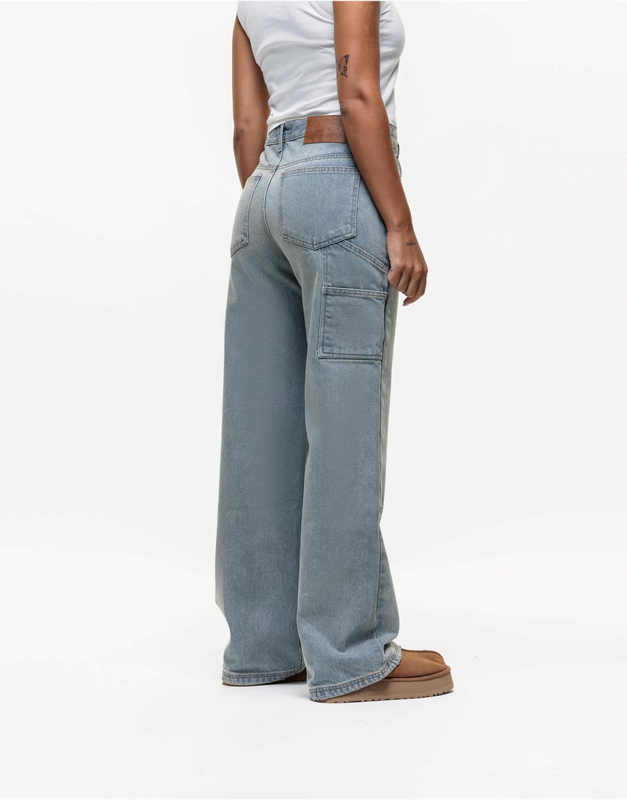 Good For Nothing carpenter denim jeans in sand blue wash - ASOS Sample Sale