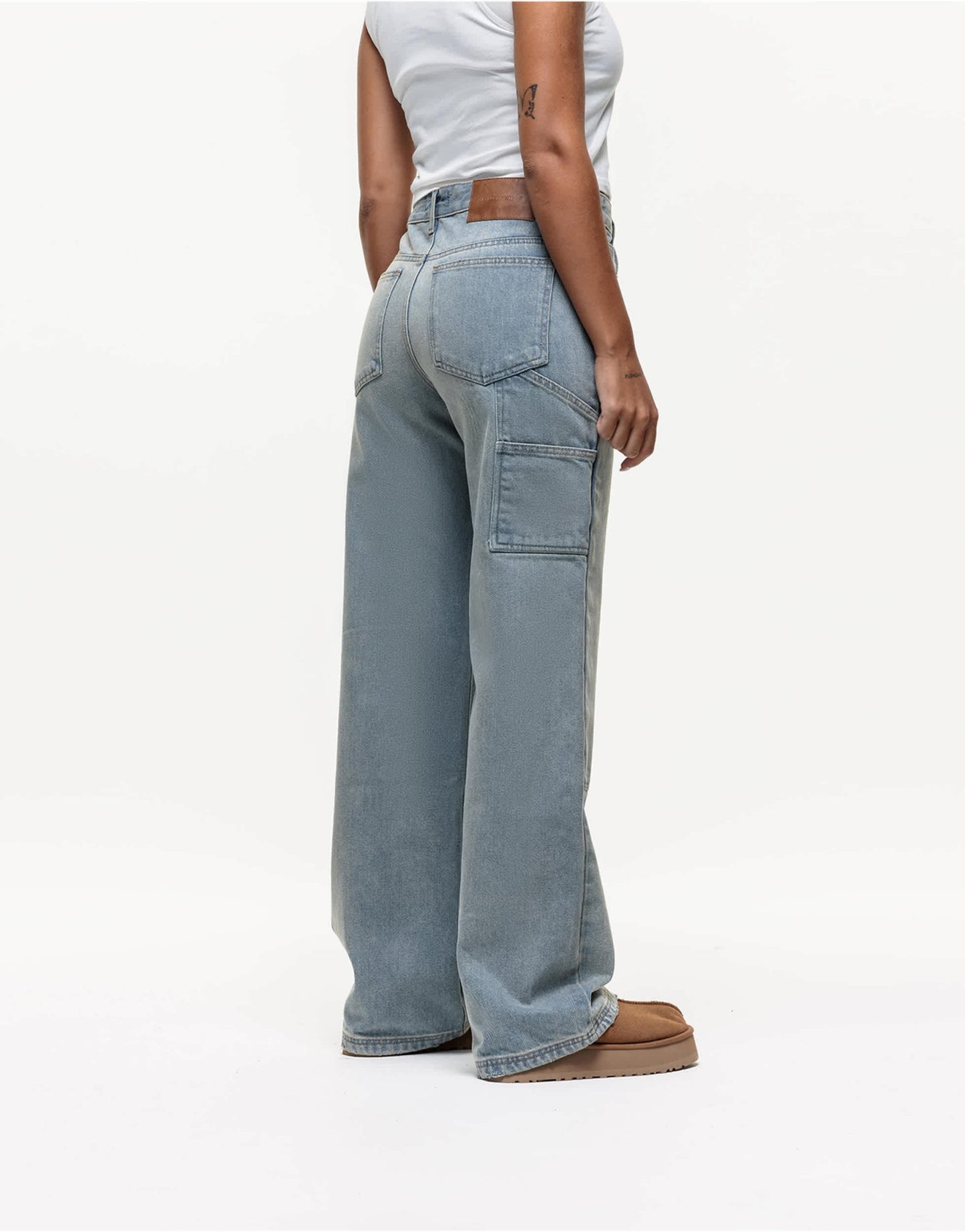 Good For Nothing carpenter denim jeans in sand blue wash - ASOS Sample Sale