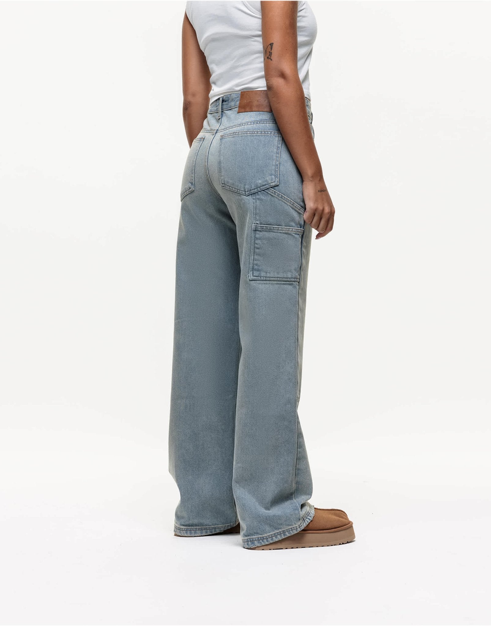 Good For Nothing carpenter denim jeans in sand blue wash - ASOS Sample Sale