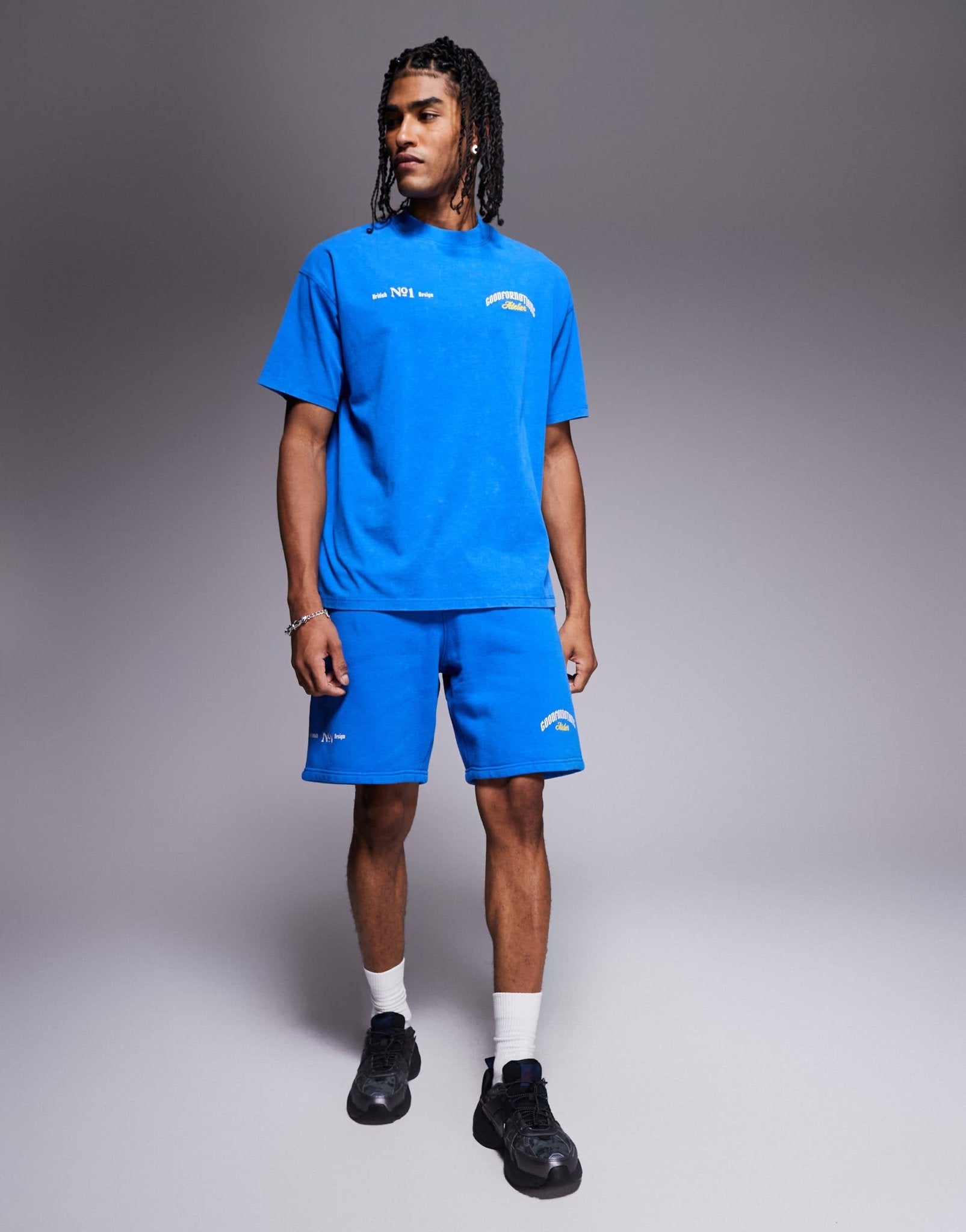 Good For Nothing co-ord logo shorts in blue - ASOS Sample Sale