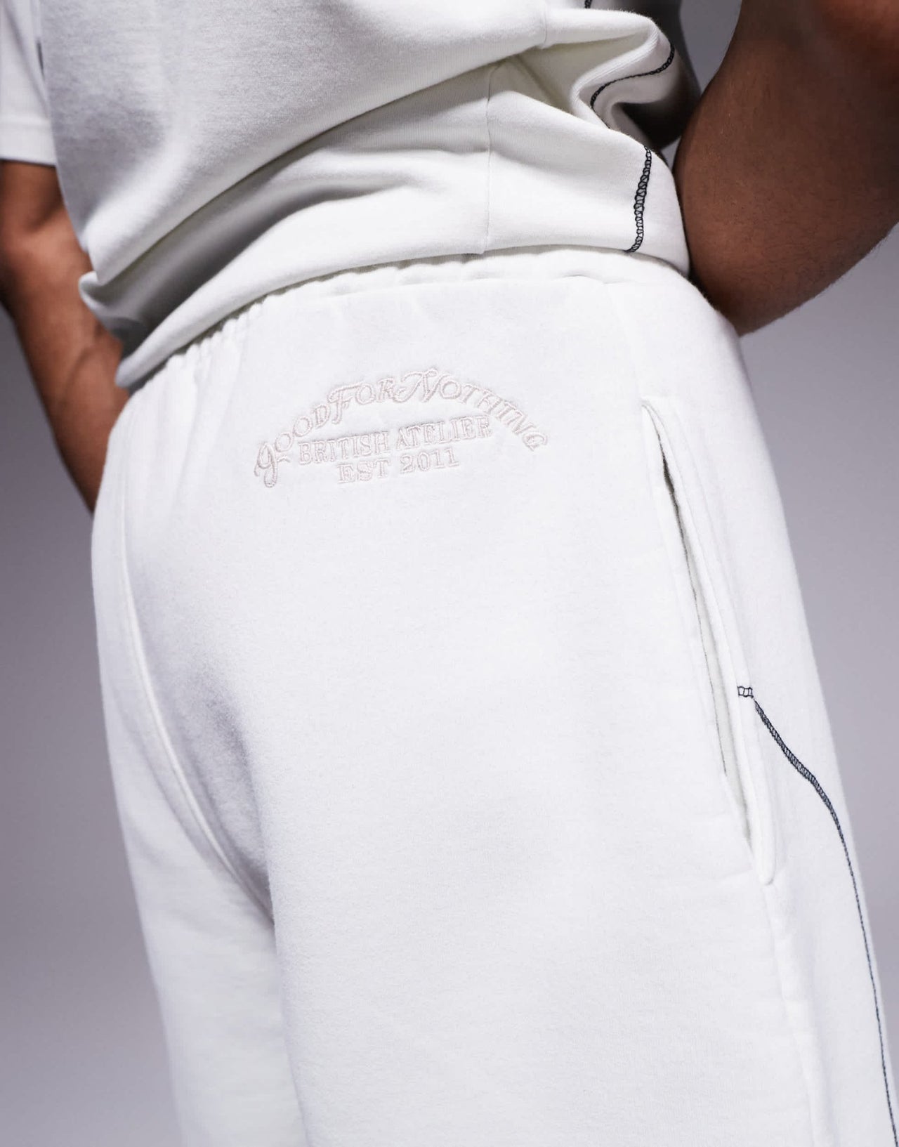 Good For Nothing co-ord seam detail jersey shorts in light grey - ASOS Sample Sale