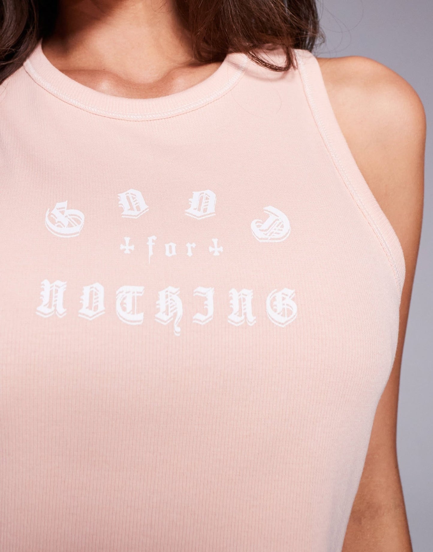 Good For Nothing logo ribbed vest in pink - ASOS Sample Sale