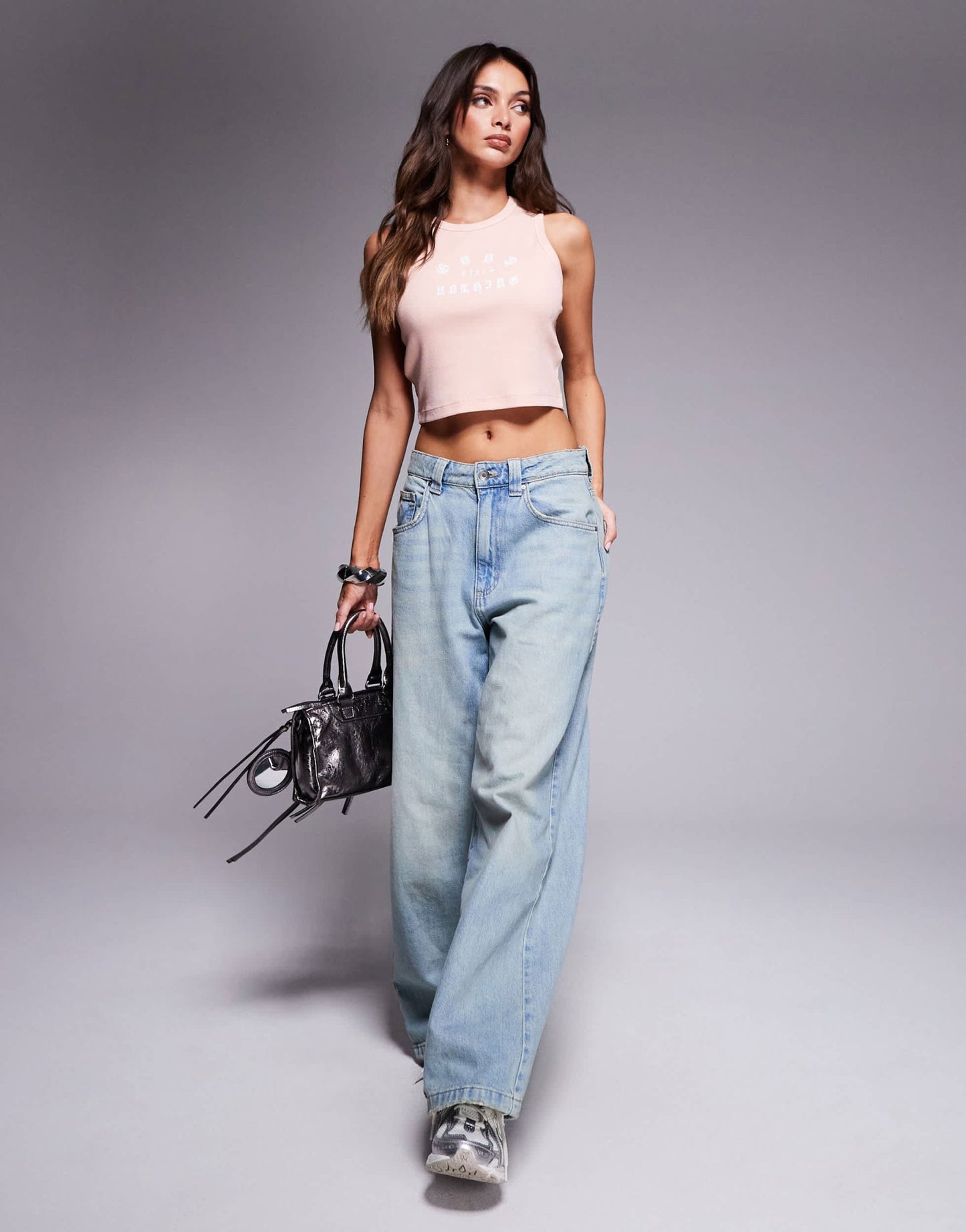 Good For Nothing logo ribbed vest in pink - ASOS Sample Sale