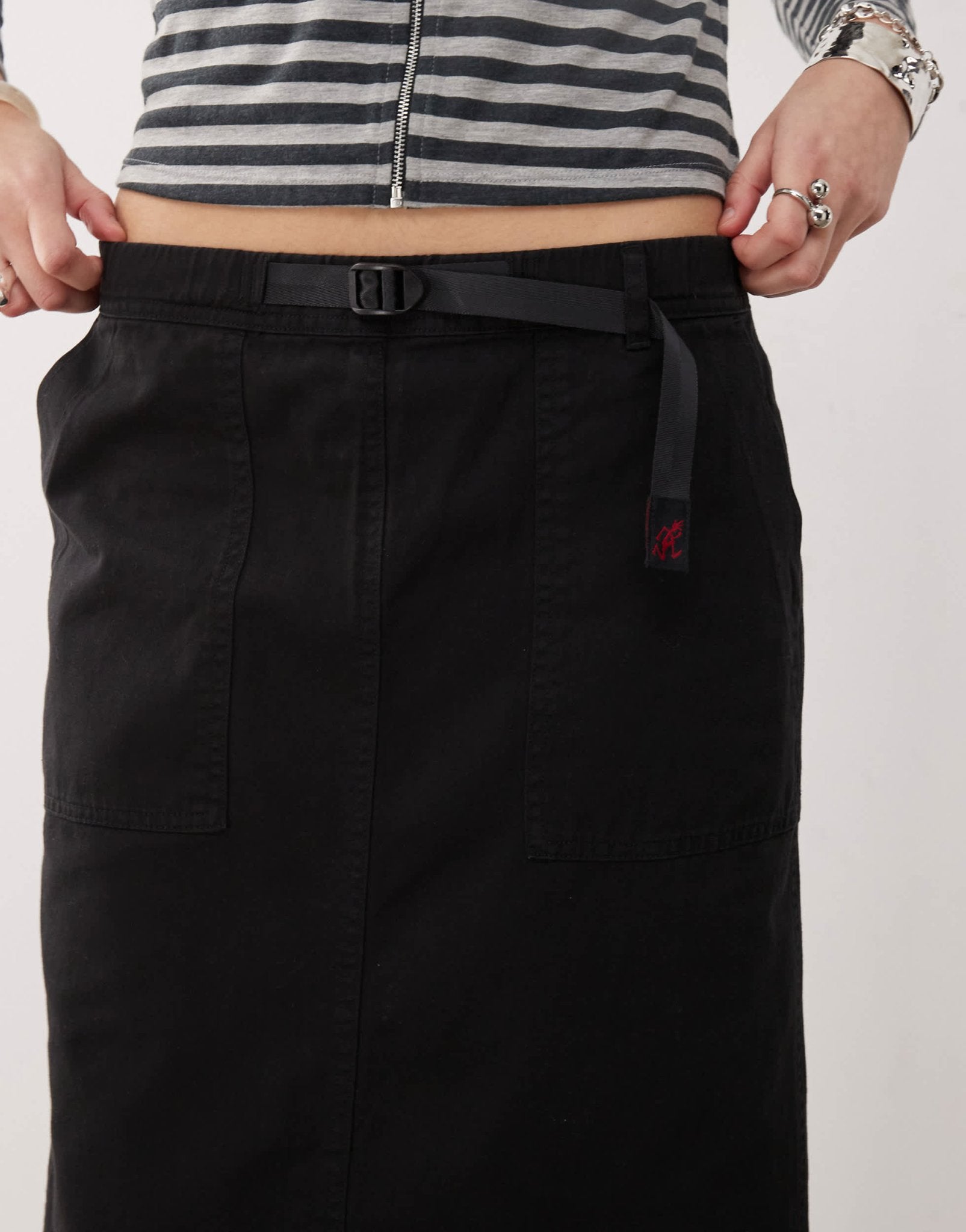 Gramicci baker midi skirt in black - ASOS Sample Sale