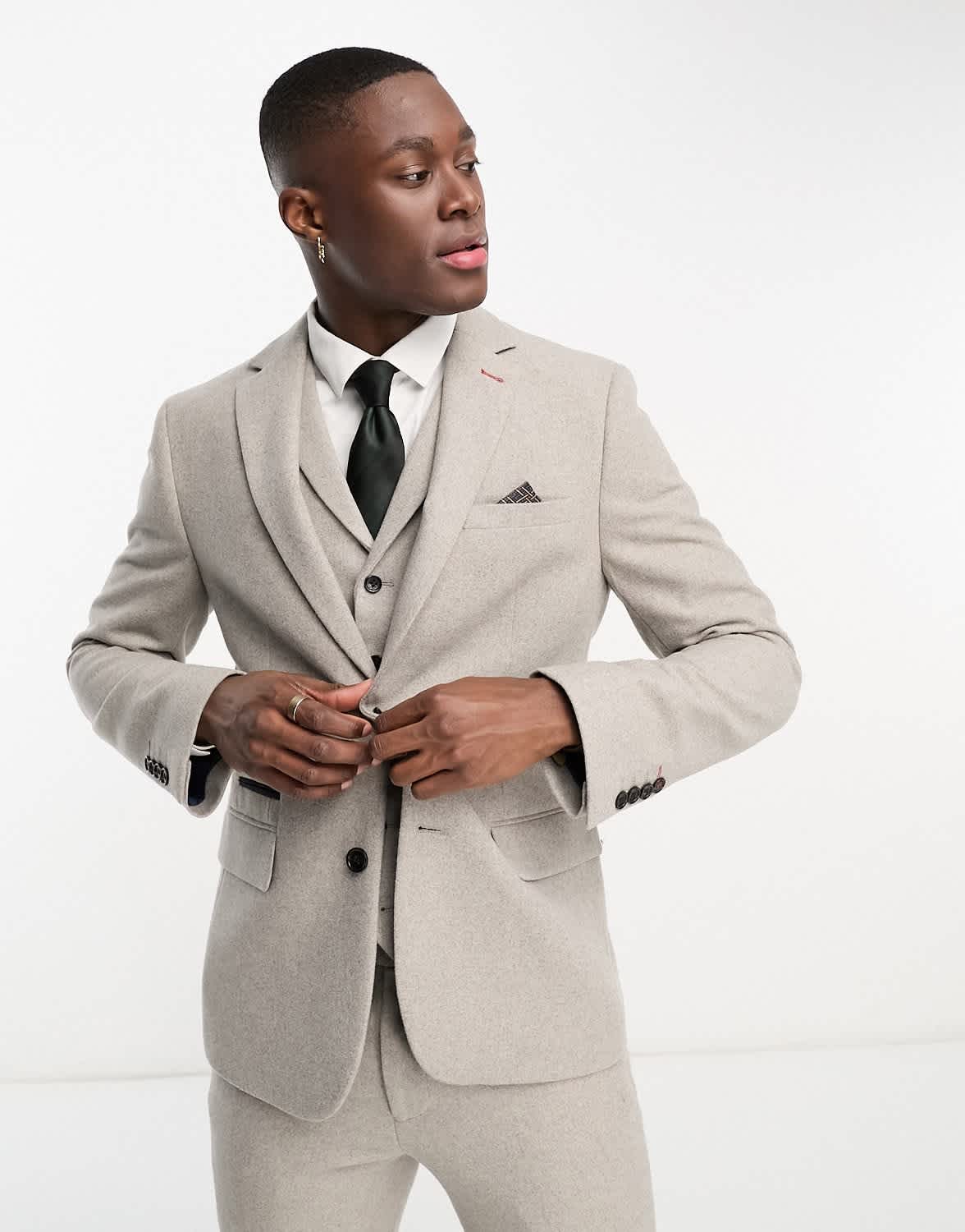 Harry Brown Wedding wool mix slim fit suit jacket in light grey - ASOS Sample Sale