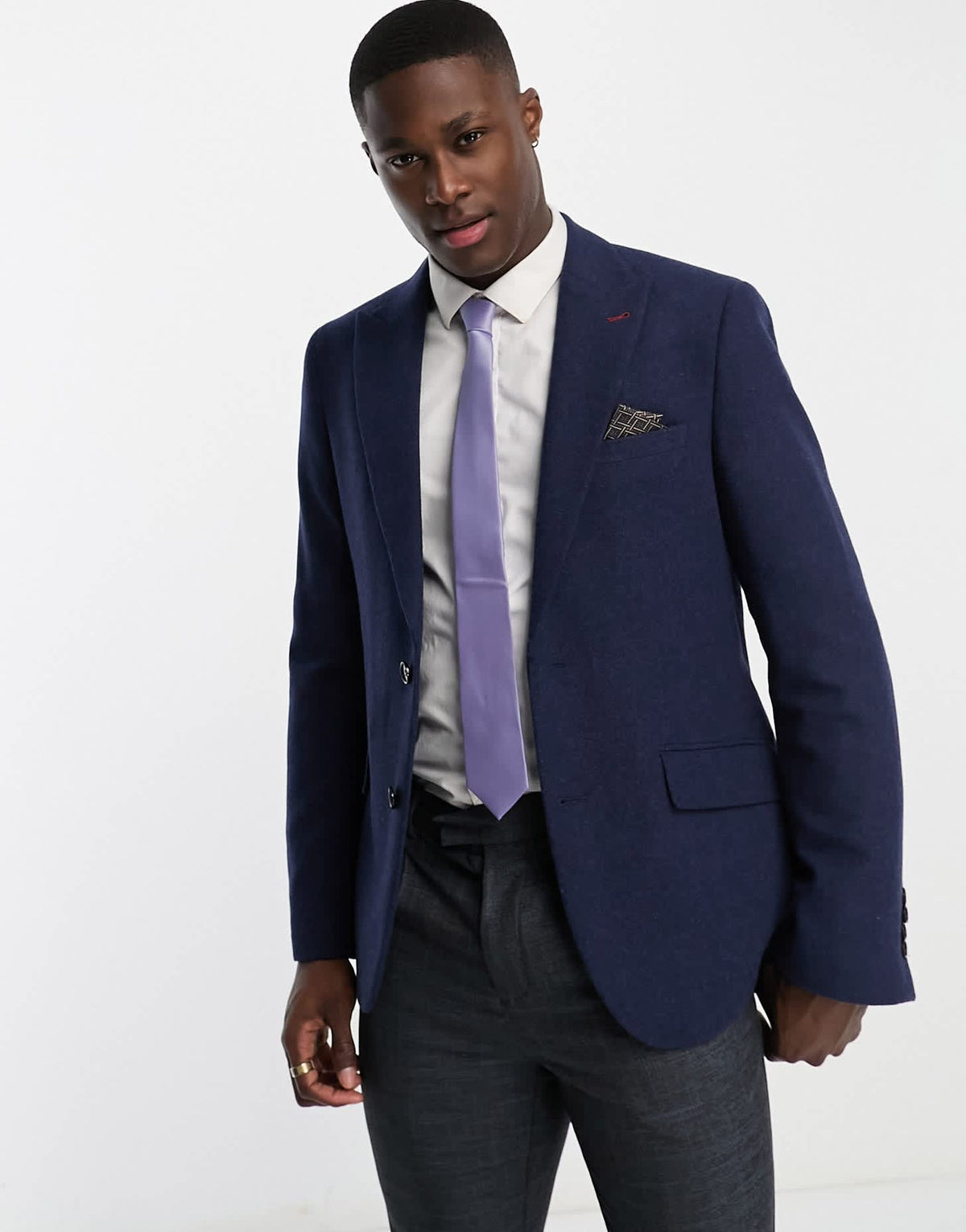 Harry Brown Wedding wool mix slim fit suit jacket in navy - ASOS Sample Sale