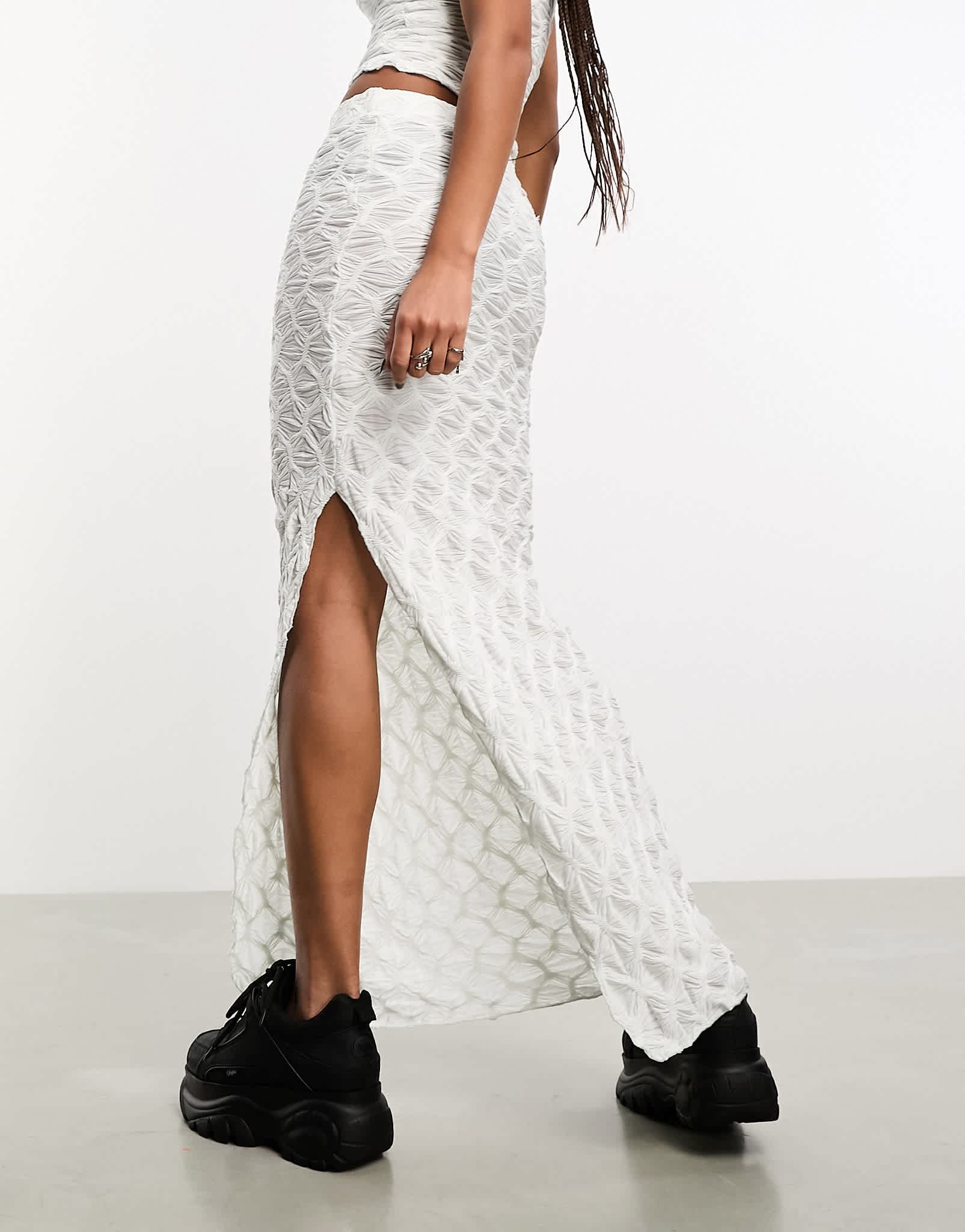 Heretic Nine lightweight maxi skirt in bubble fabric co - ord - ASOS Sample Sale
