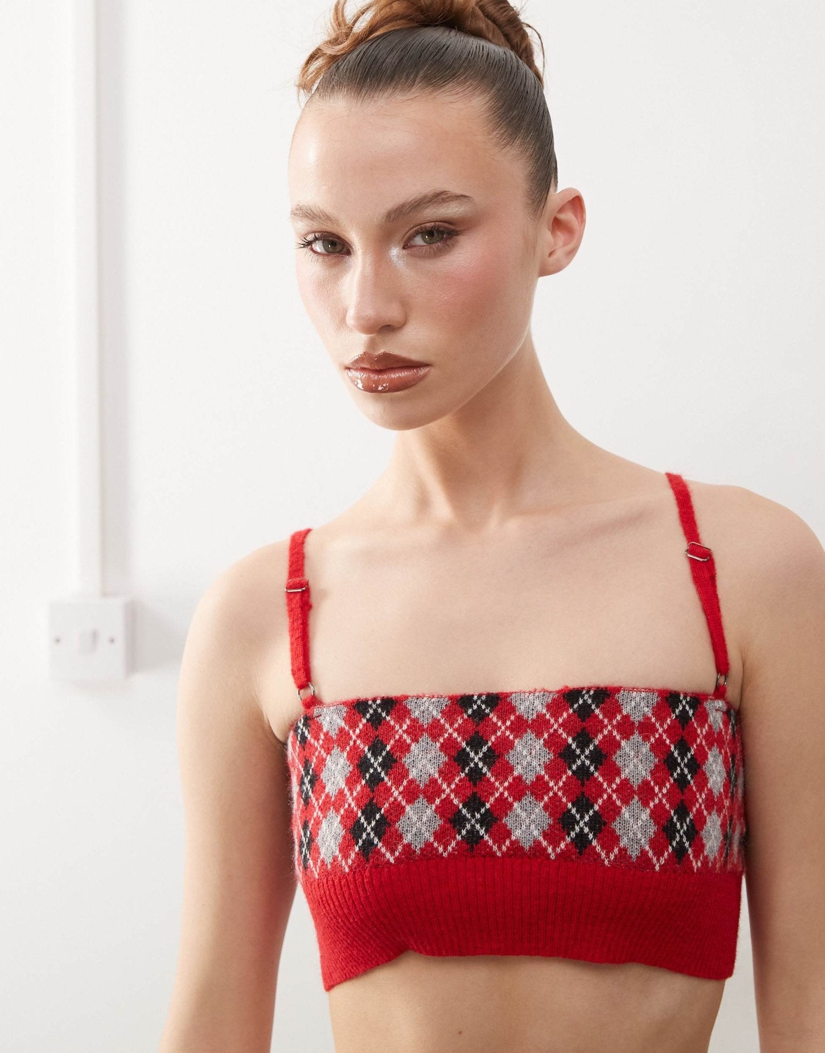 Heretic Nine plaid cropped cami in multi co - ord - ASOS Sample Sale