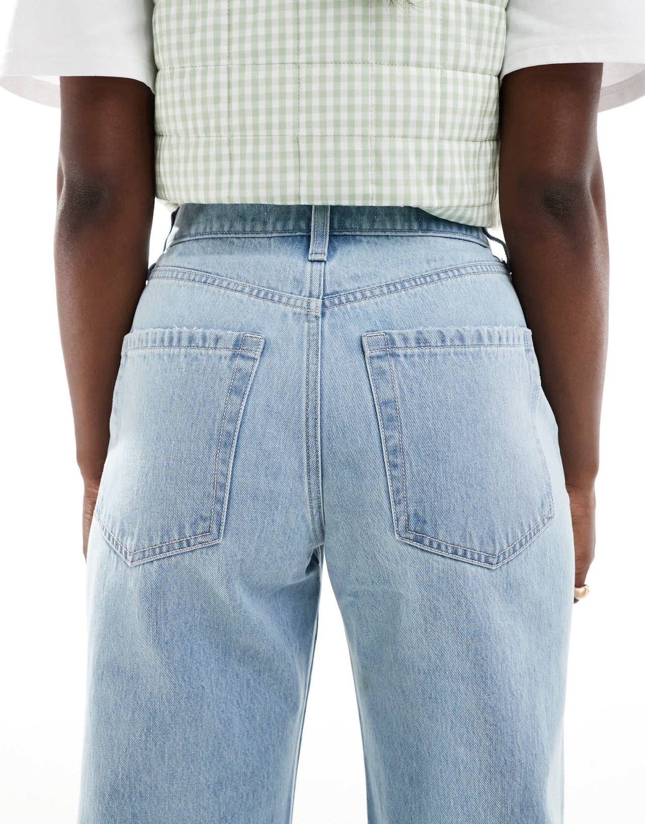 Hollister curve love high rise baggy jeans in light wash - ASOS Sample Sale