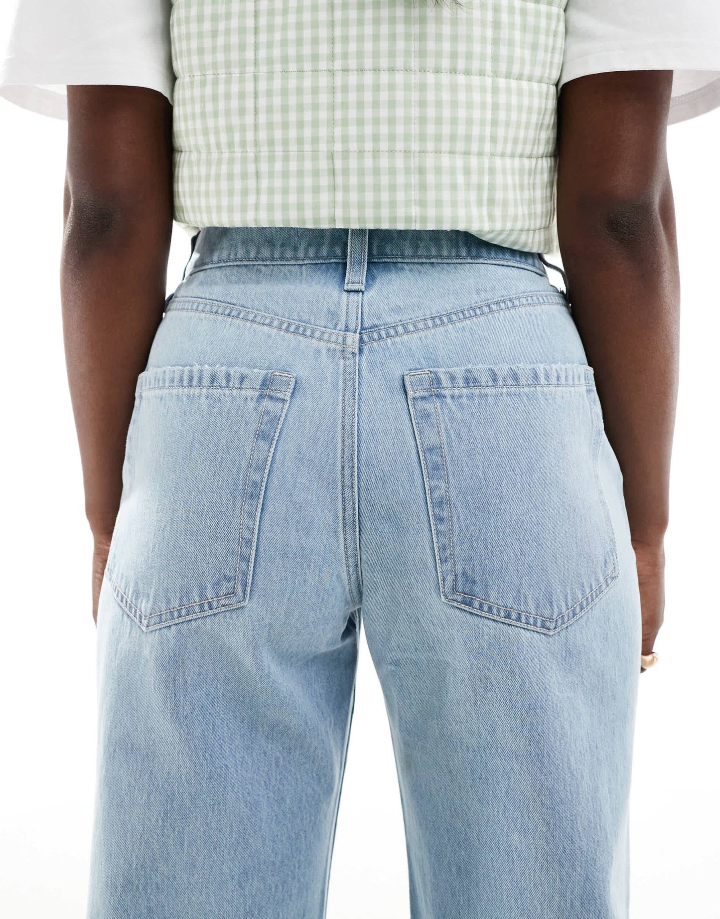 Hollister curve love high rise baggy jeans in light wash - ASOS Sample Sale