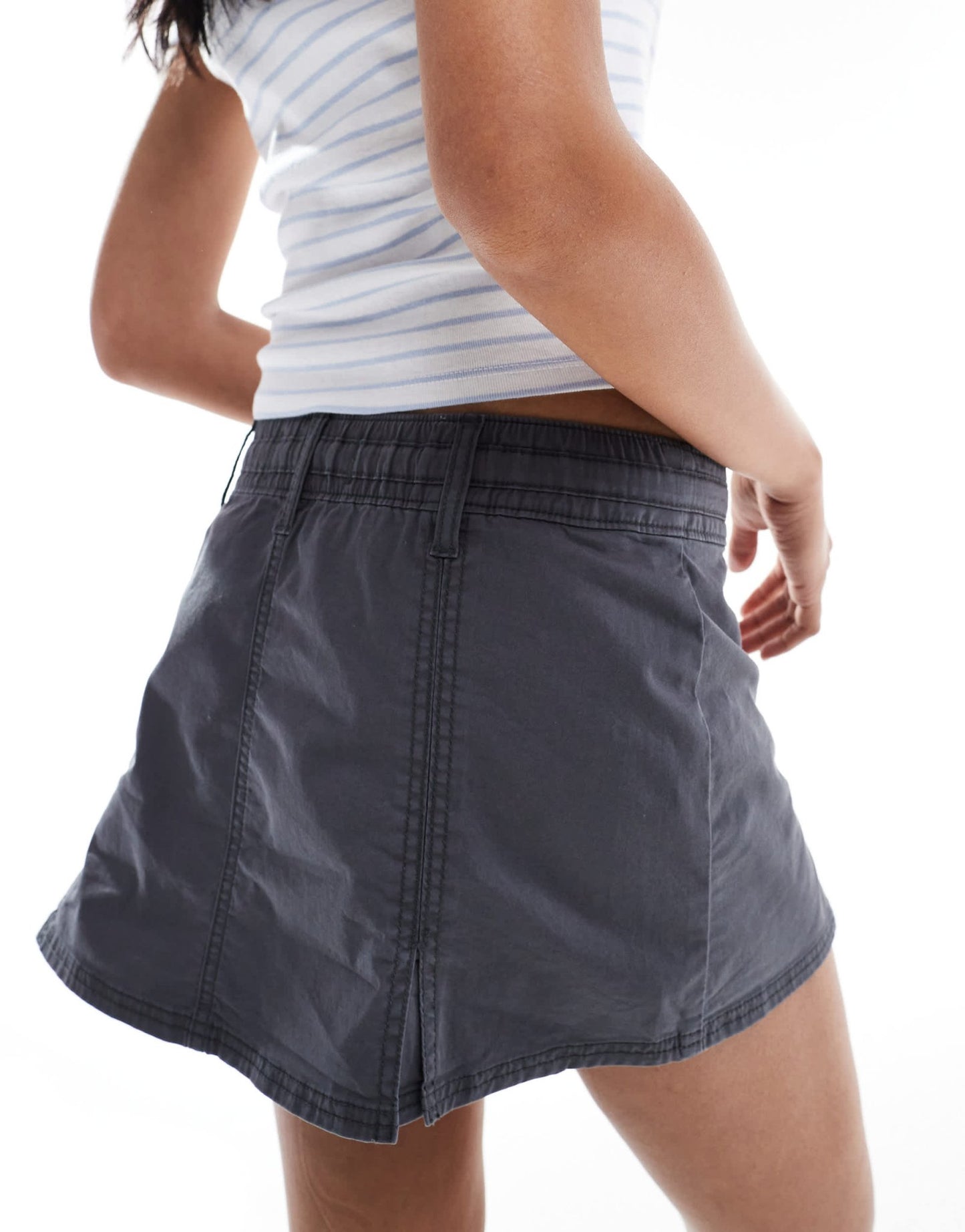 Hollister pleated mini skirt in grey - ASOS Sample Sale