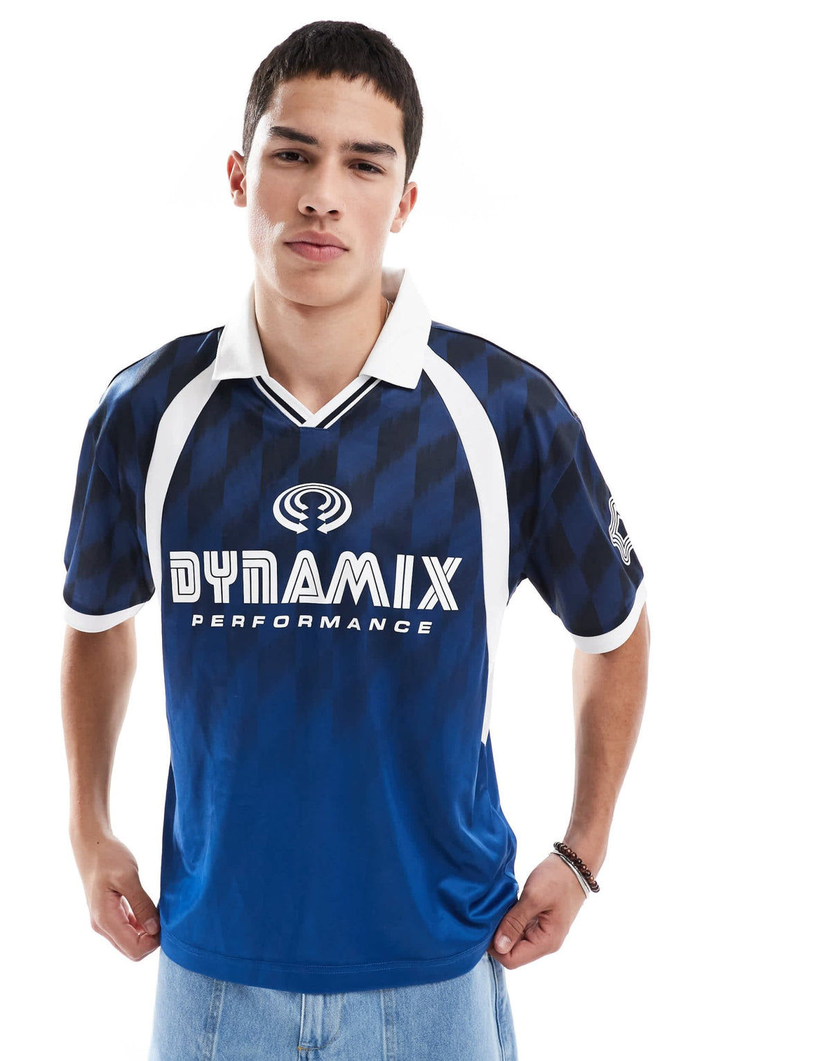Hollister polo top with golf motif detail in navy - ASOS Sample Sale