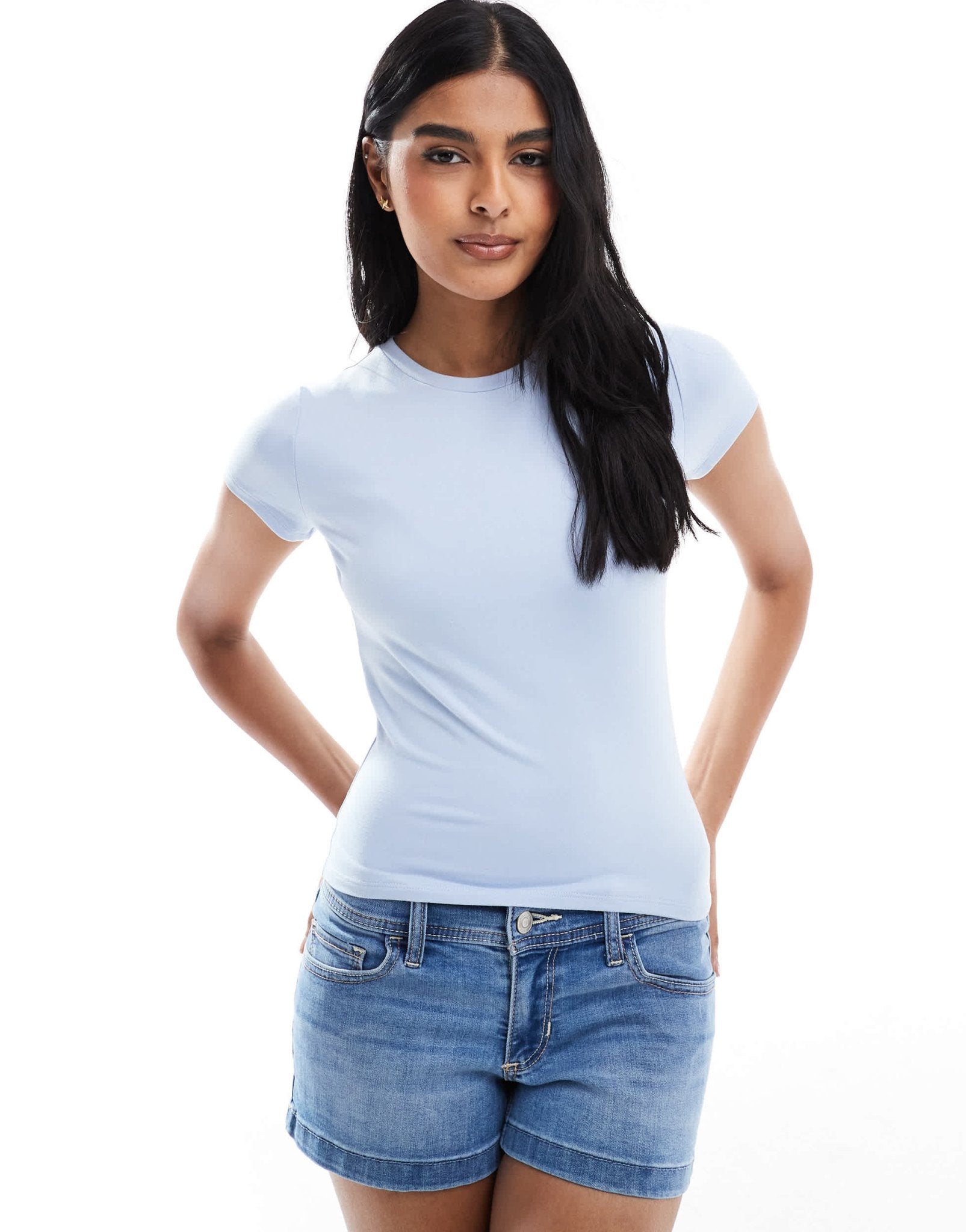 Hollister short sleeve seamless t-shirt in baby blue - ASOS Sample Sale
