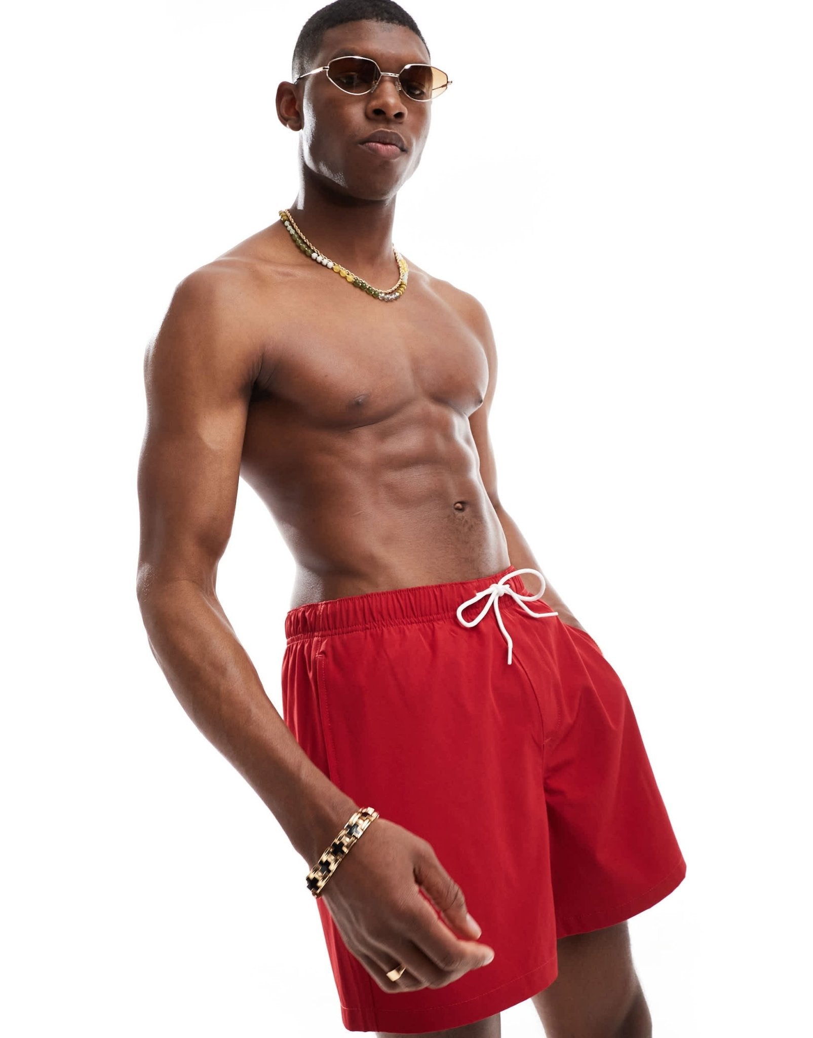 Hollister swimwear shorts in red - ASOS Sample Sale
