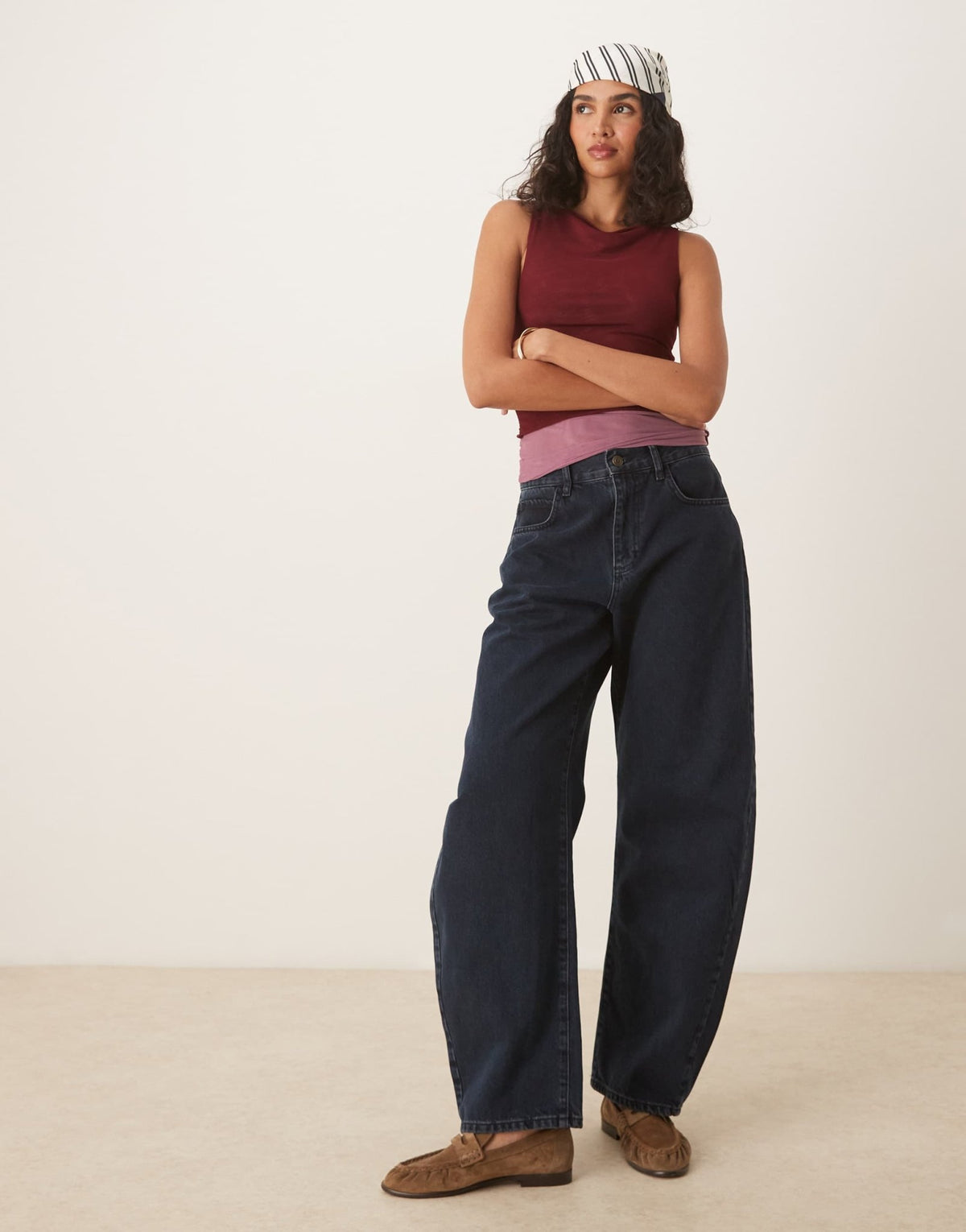 House of Sunny multi layer mesh vest in berry - ASOS Sample Sale