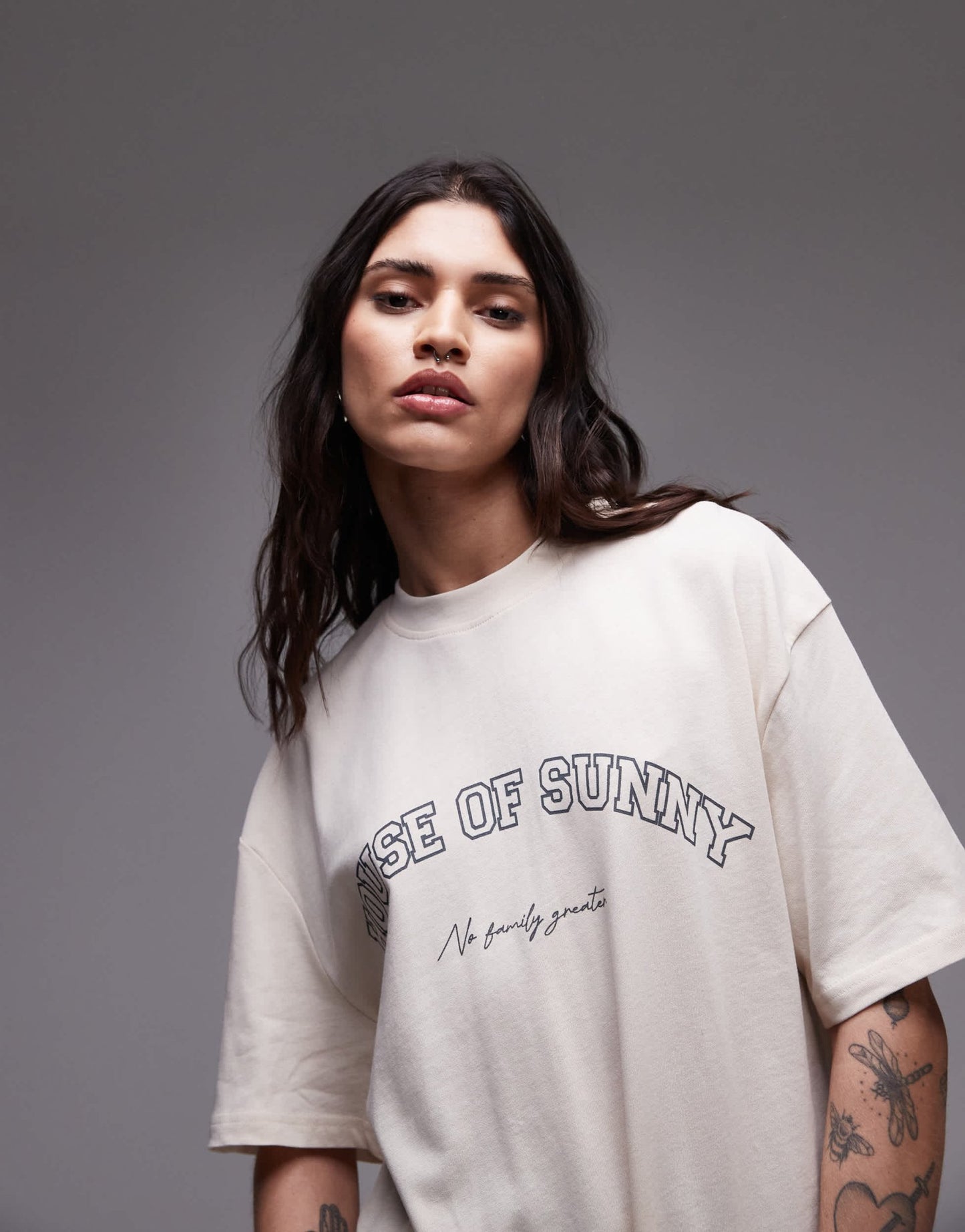 House of Sunny the family oversized t-shirt in marble - ASOS Sample Sale