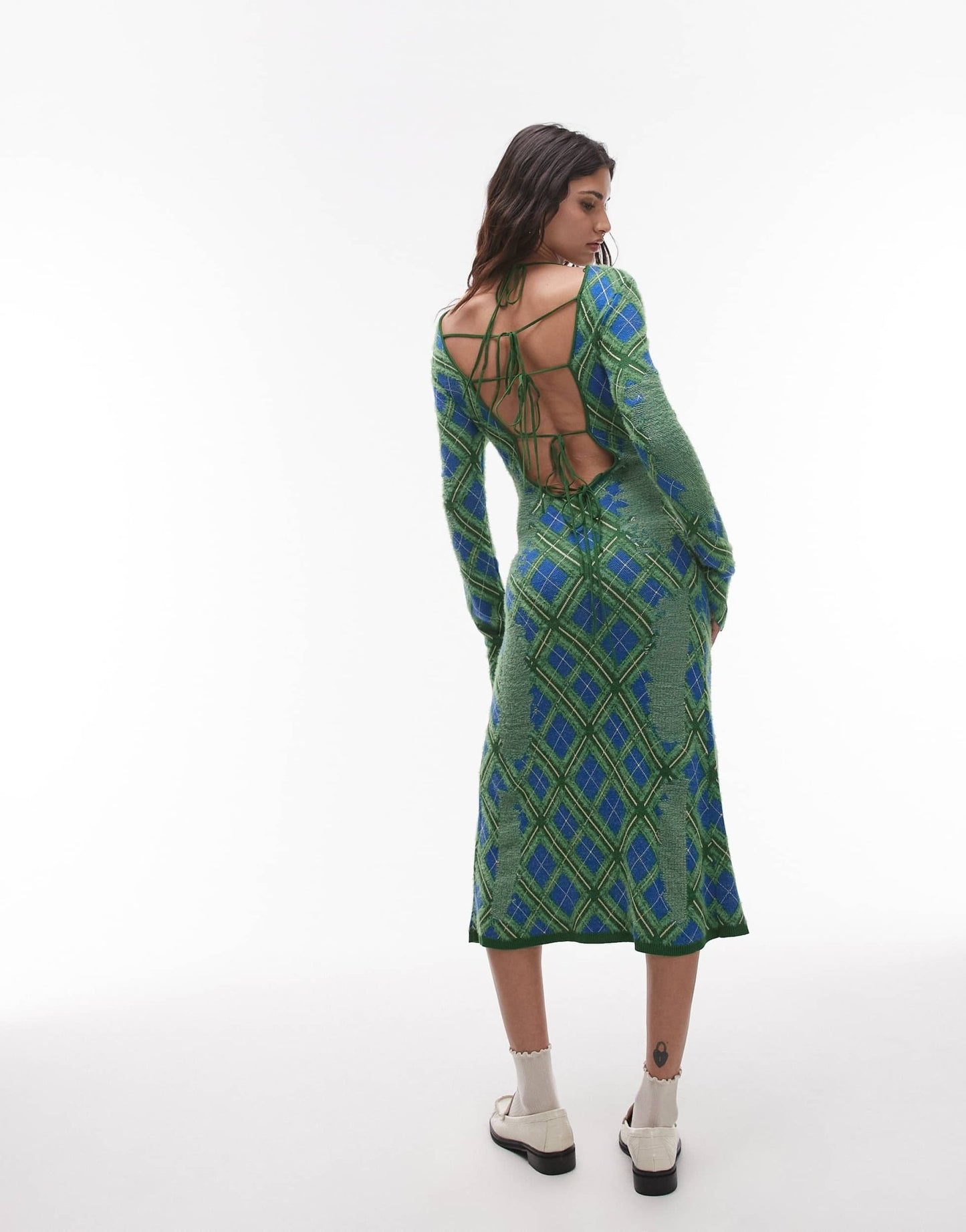 House of Sunny the victoria knitted long sleeve dress in multi - ASOS Sample Sale