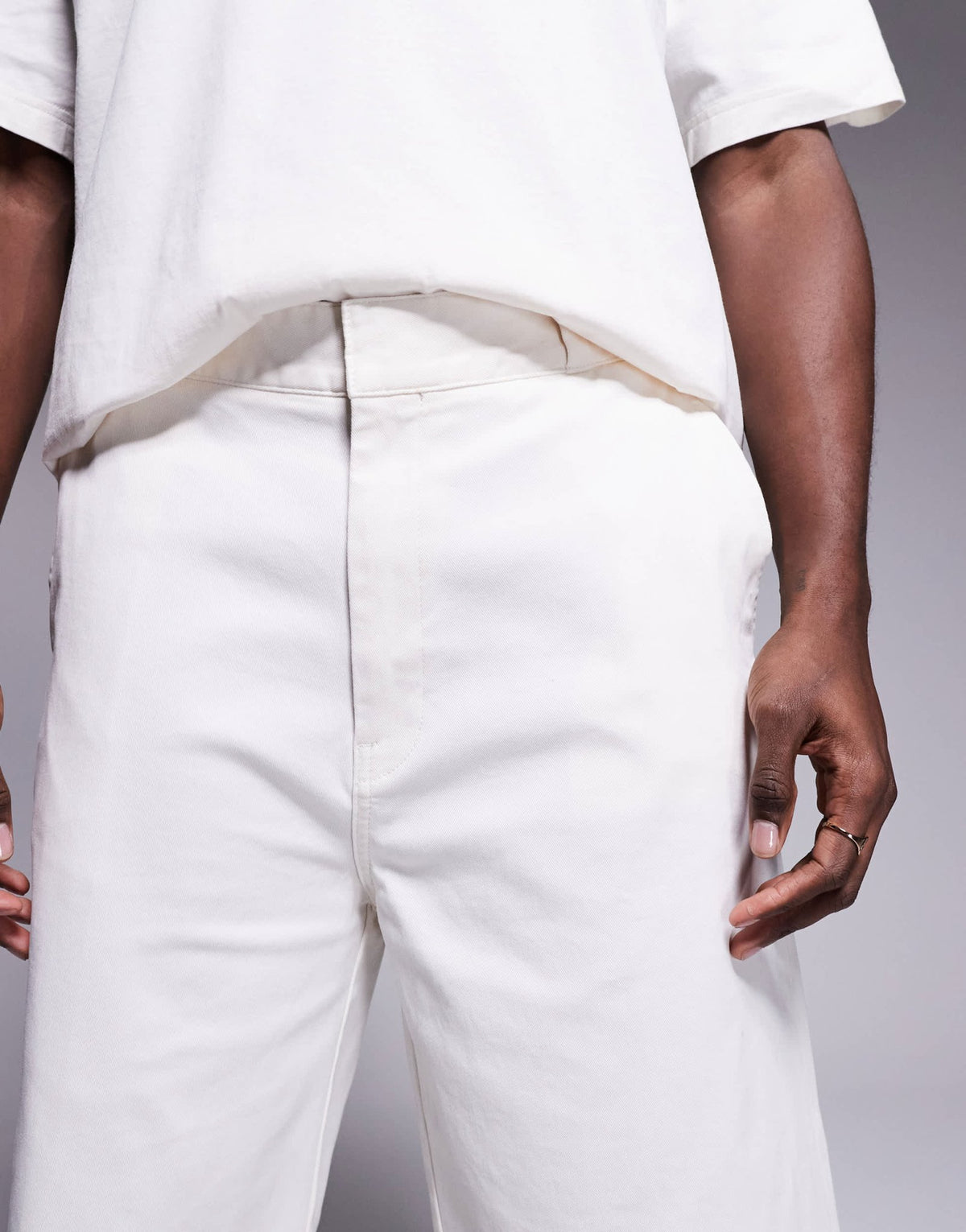 Hugo Blue baggy fit shorts in stone - ASOS Sample Sale