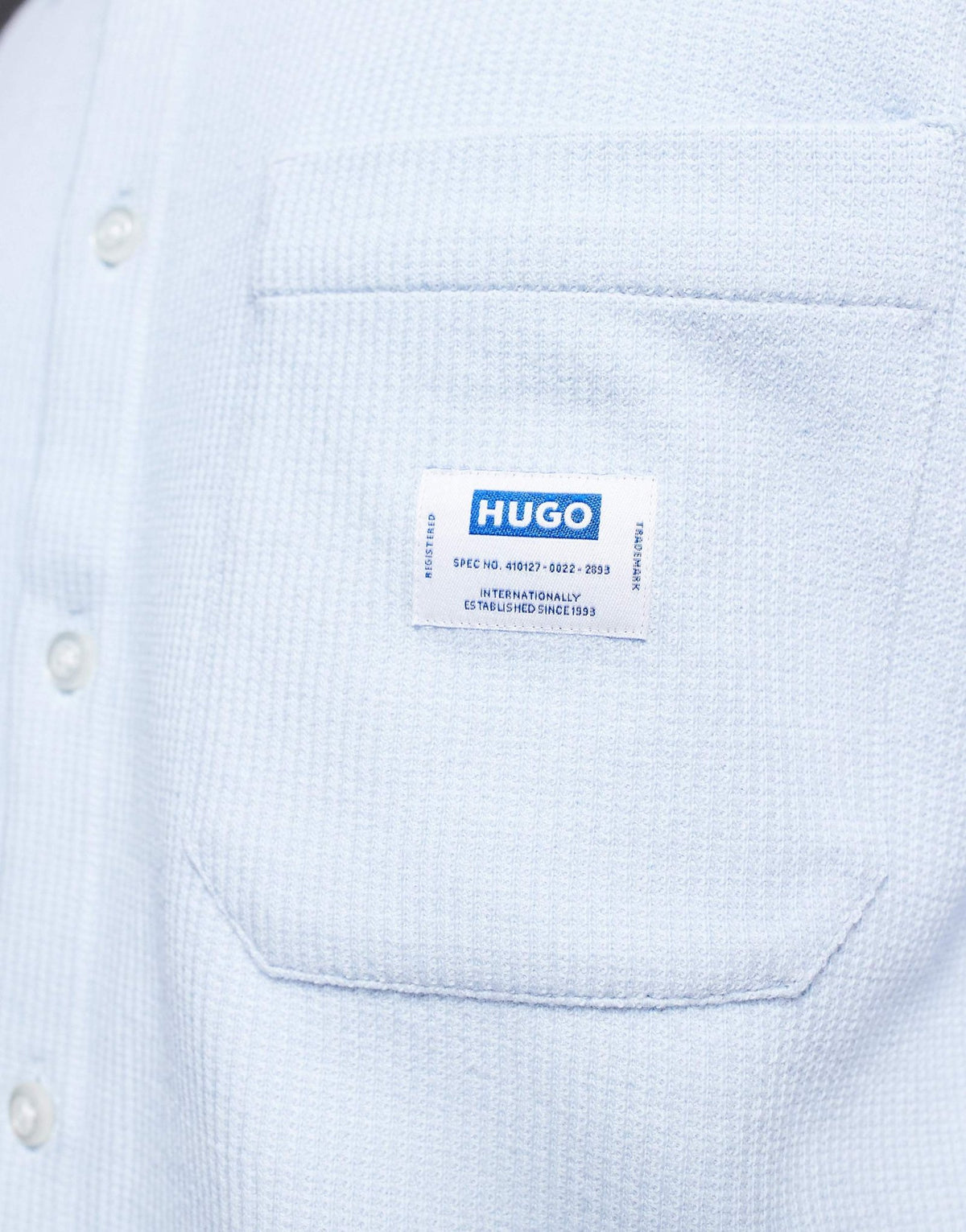 Hugo Blue Ebronn short sleeve shirt in blue - ASOS Sample Sale
