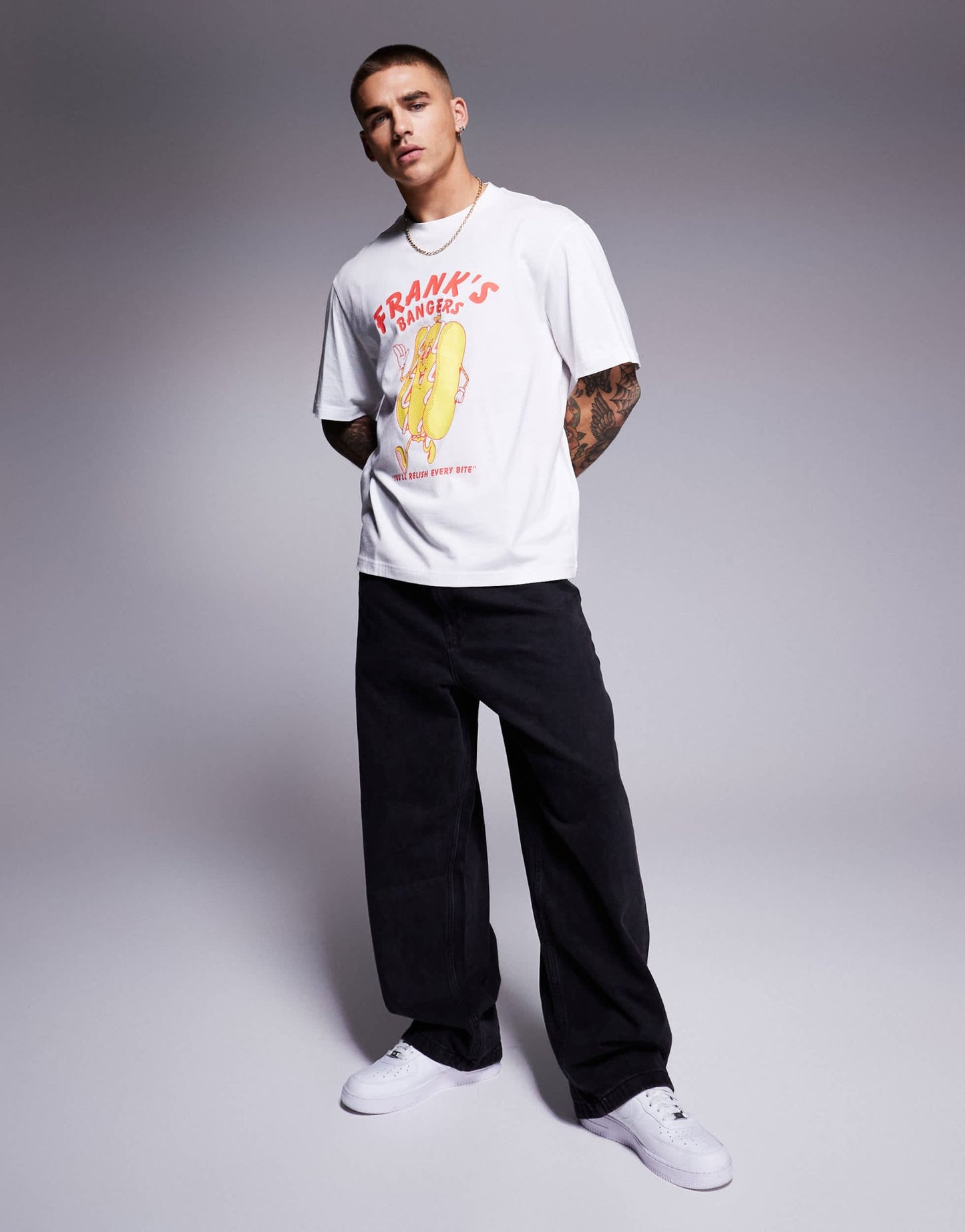 HUGO BLUE hotdog print t-shirt in white - ASOS Sample Sale