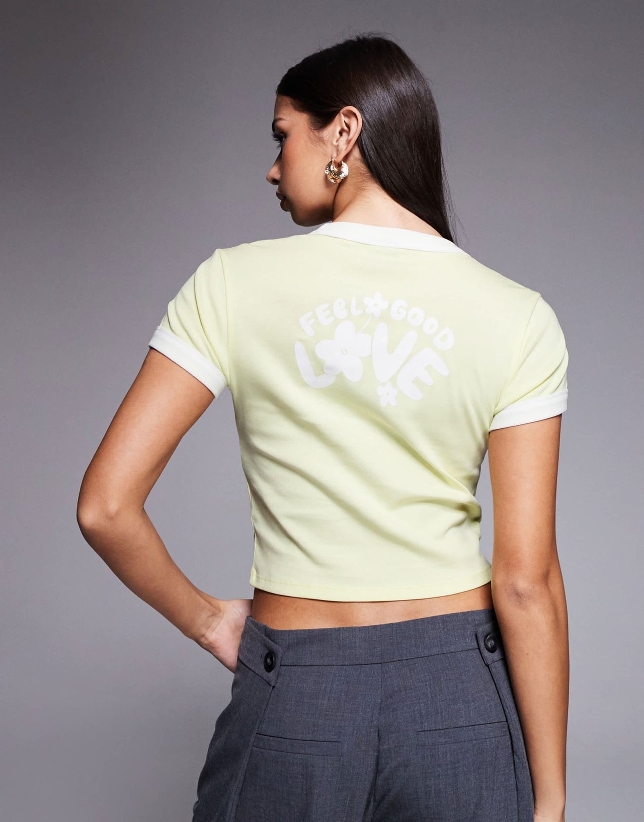 Hugo Blue logo baby ringer t-shirt in yellow - ASOS Sample Sale